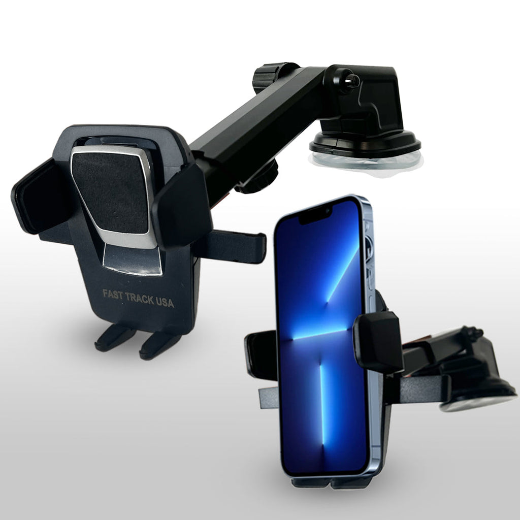 Car Phone Mount Holder One Touch Adjustable Long Neck by Fast Track USA