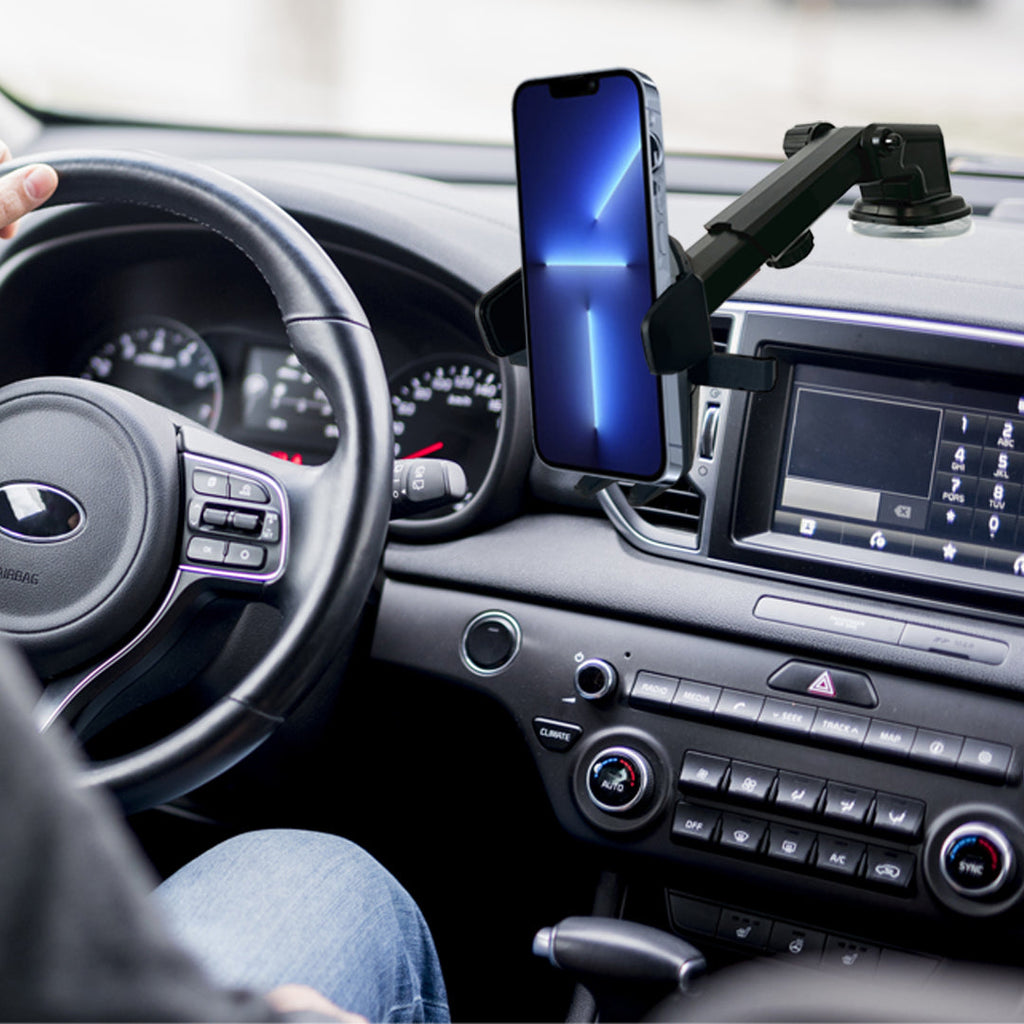 Car Phone Mount Holder One Touch Adjustable Long Neck by Fast Track USA