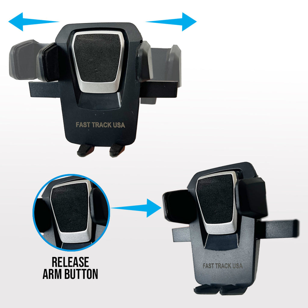 Car Phone Mount Holder One Touch Adjustable Long Neck by Fast Track USA