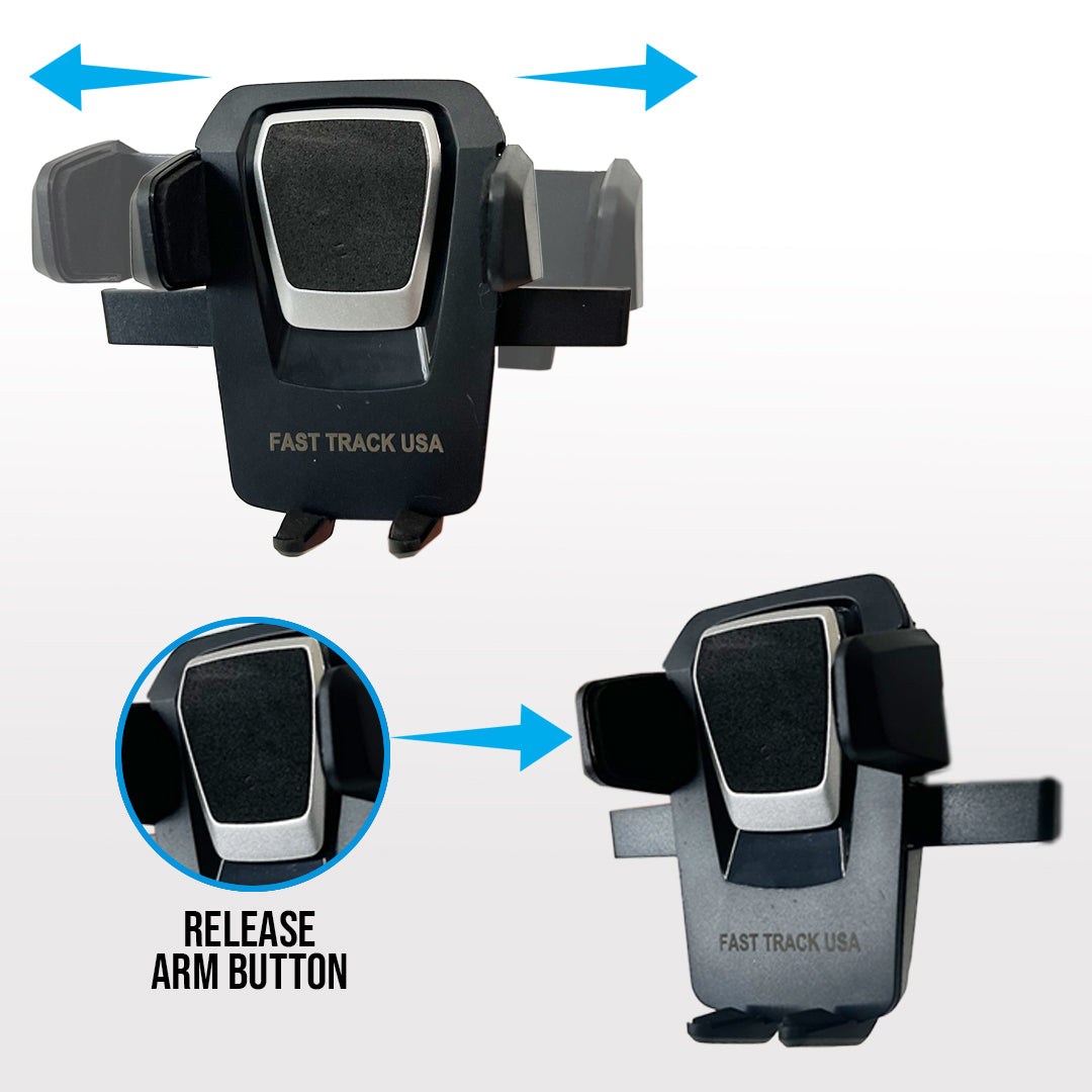 Car Phone Mount Holder One Touch Adjustable Long Neck by Fast Track USA