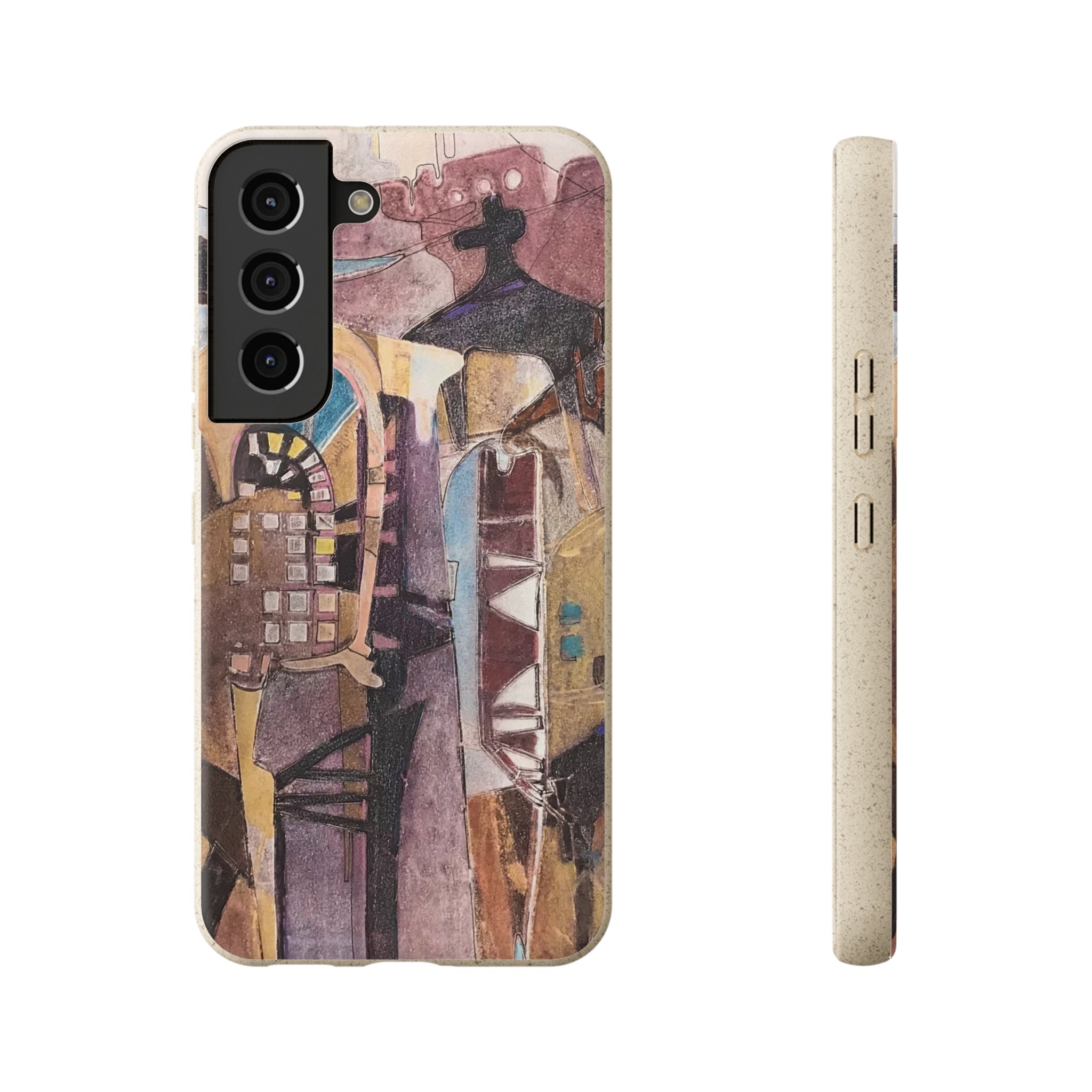 Biodegradable Phone Case with 'San Francisco De Asis' Abstract Original Artwork by Barbara Cleary by Printify