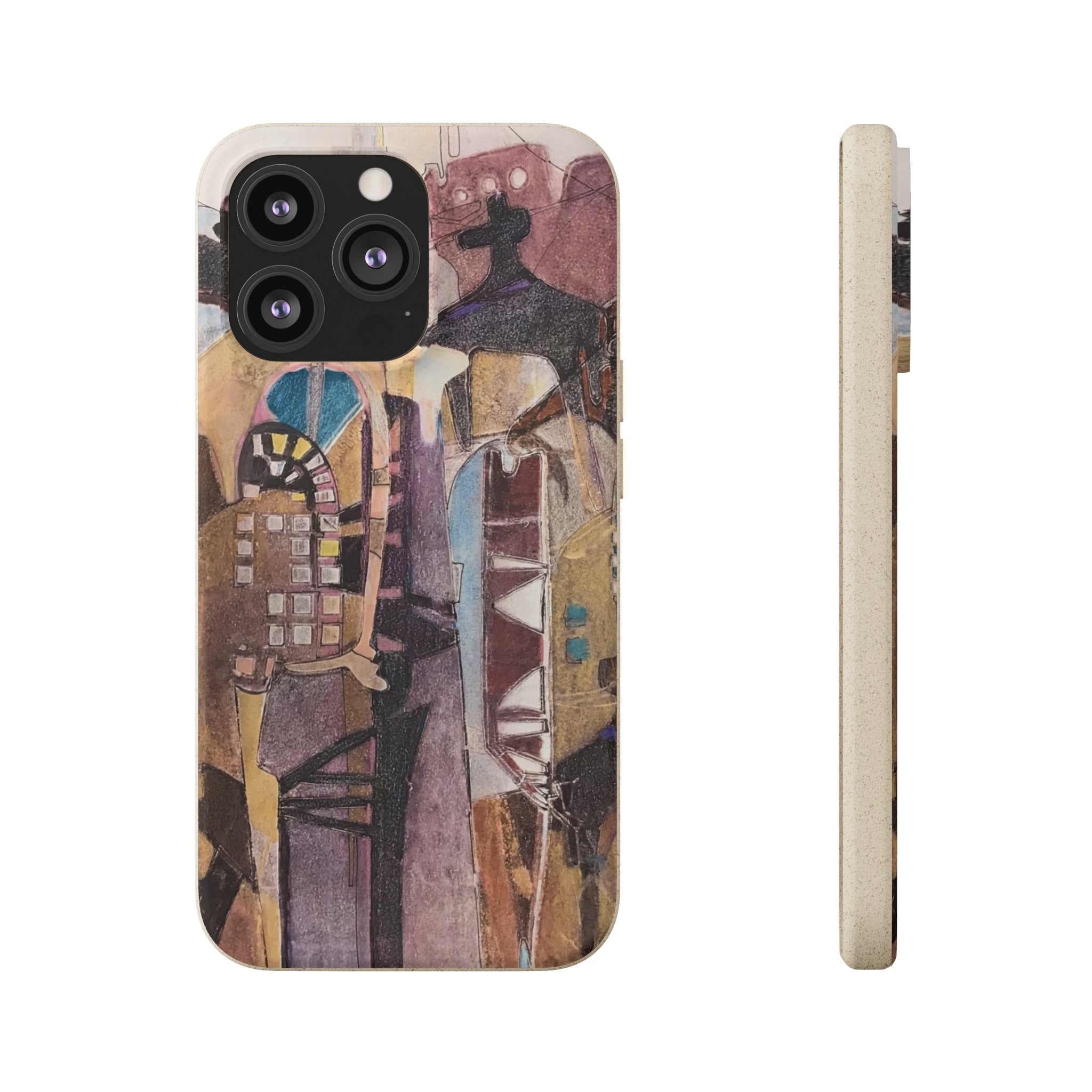 Biodegradable Phone Case with 'San Francisco De Asis' Abstract Original Artwork by Barbara Cleary by Printify
