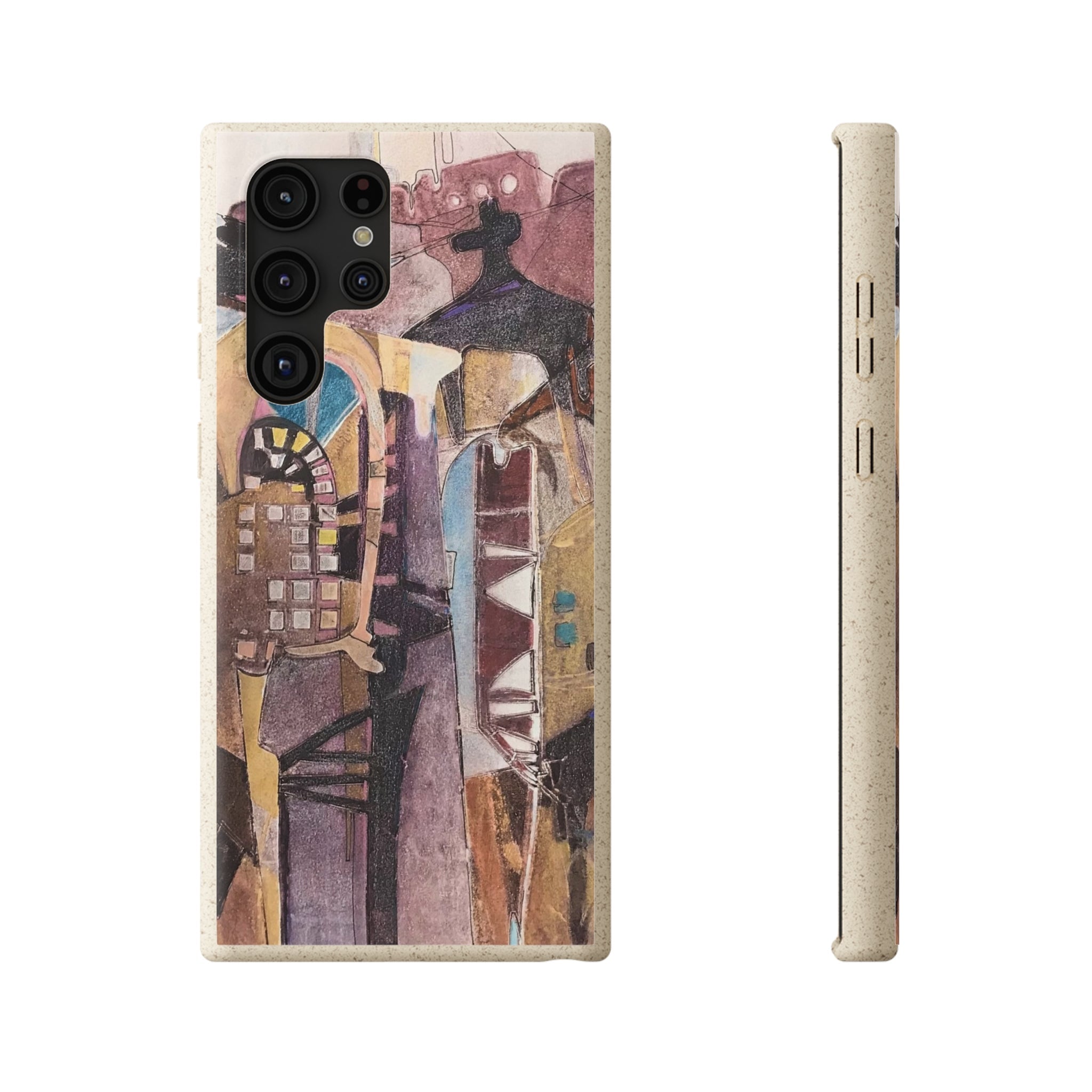 Biodegradable Phone Case with 'San Francisco De Asis' Abstract Original Artwork by Barbara Cleary by Printify