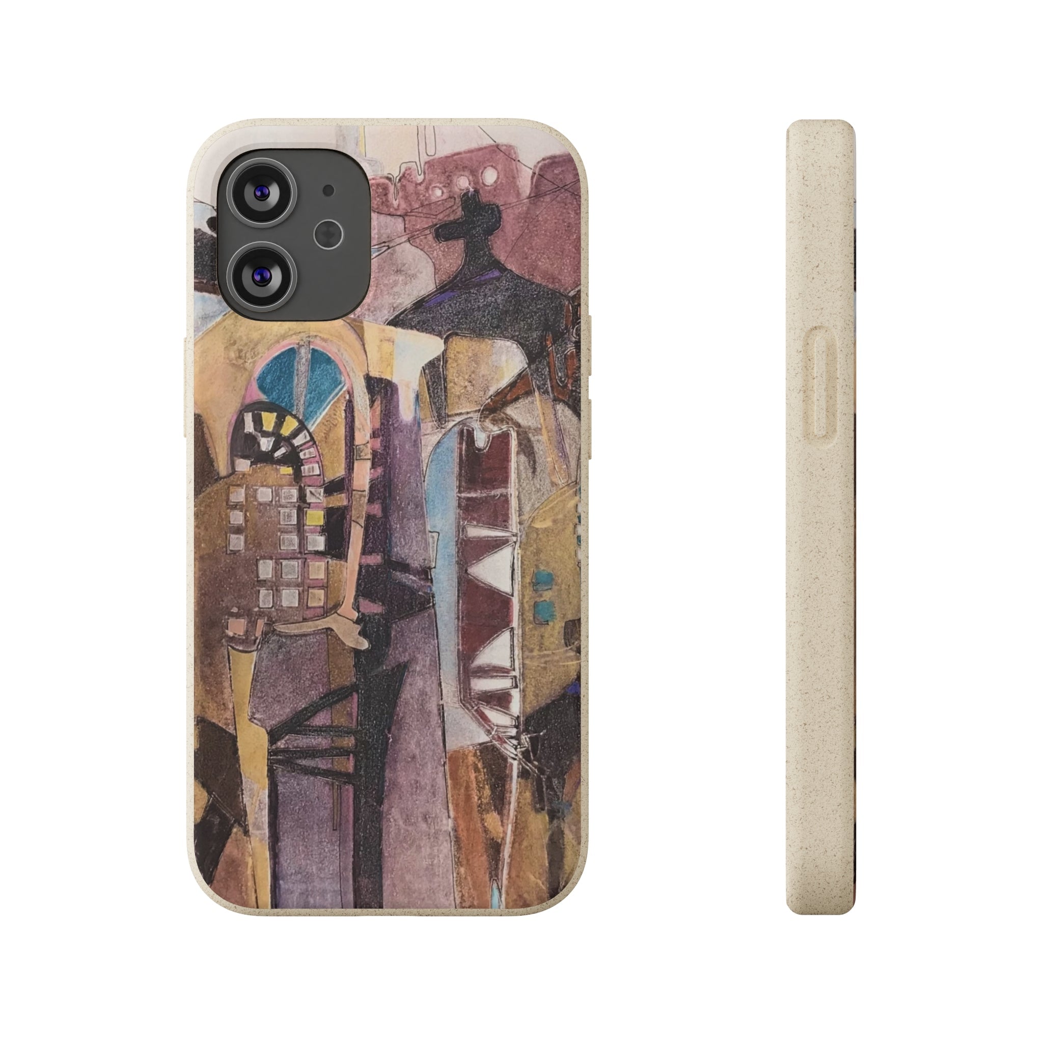 Biodegradable Phone Case with 'San Francisco De Asis' Abstract Original Artwork by Barbara Cleary by Printify