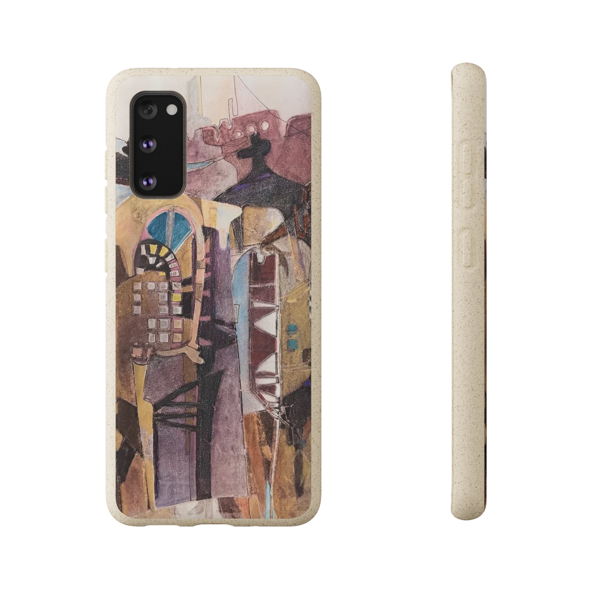 Biodegradable Phone Case with 'San Francisco De Asis' Abstract Original Artwork by Barbara Cleary by Printify