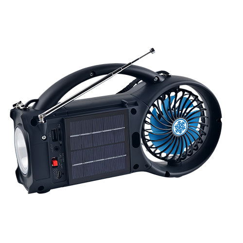 Supersonic Solar Power Bluetooth Speaker with FM Radio / LED Torch Light / Fan by Supersonic
