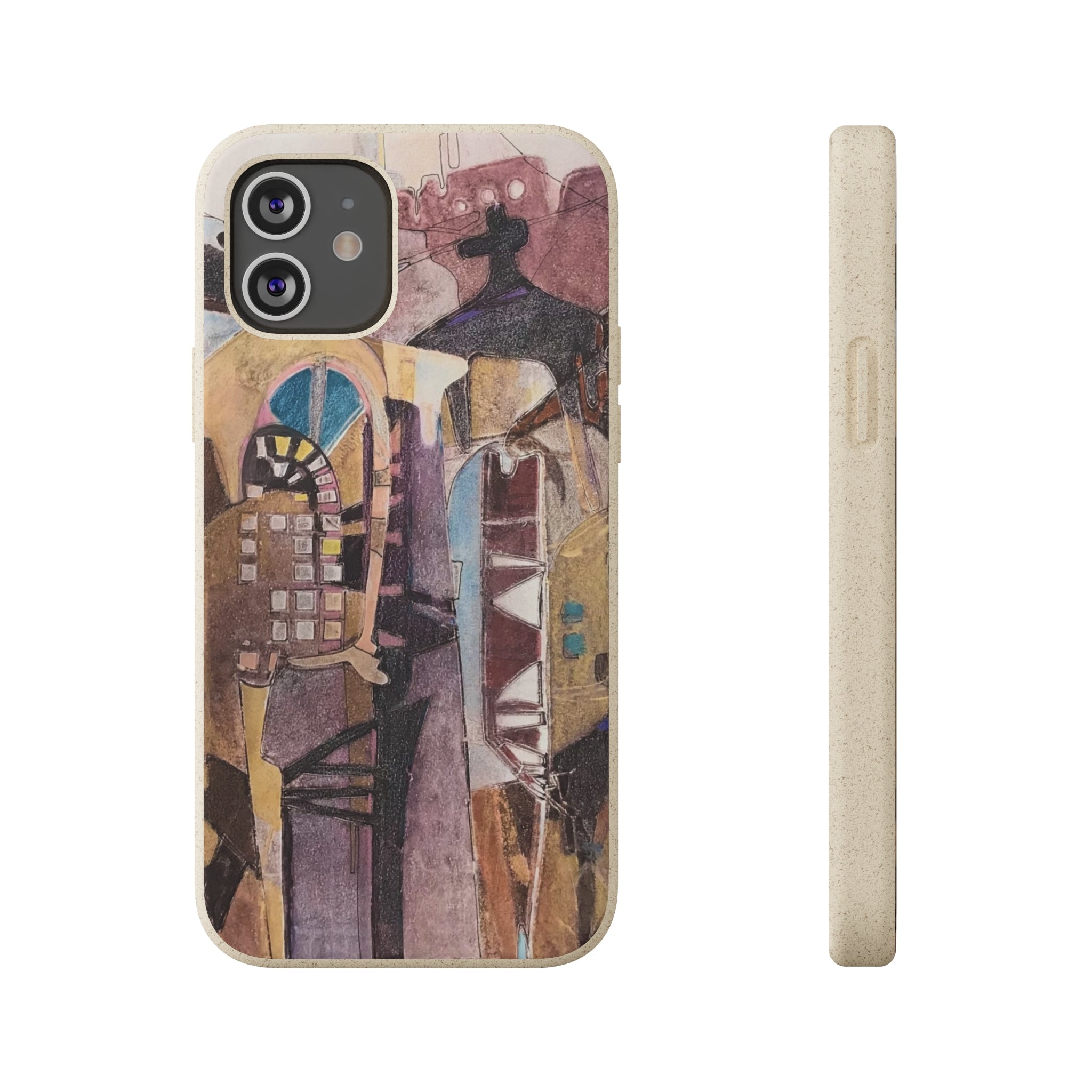Biodegradable Phone Case with 'San Francisco De Asis' Abstract Original Artwork by Barbara Cleary by Printify