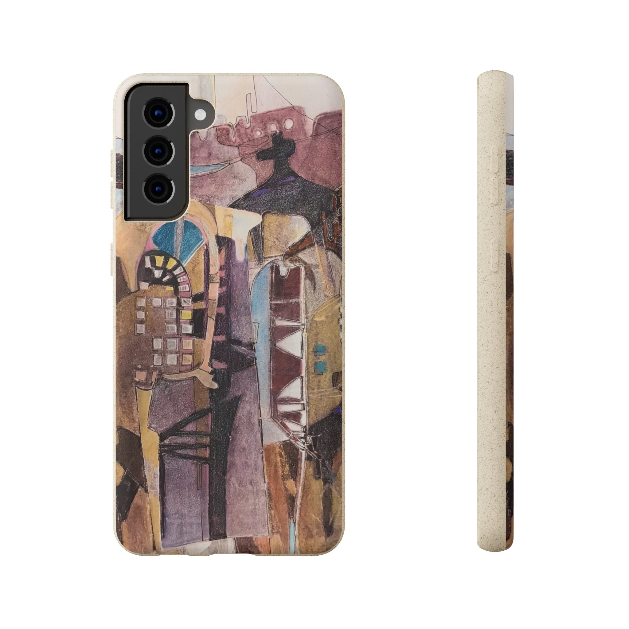 Biodegradable Phone Case with 'San Francisco De Asis' Abstract Original Artwork by Barbara Cleary by Printify