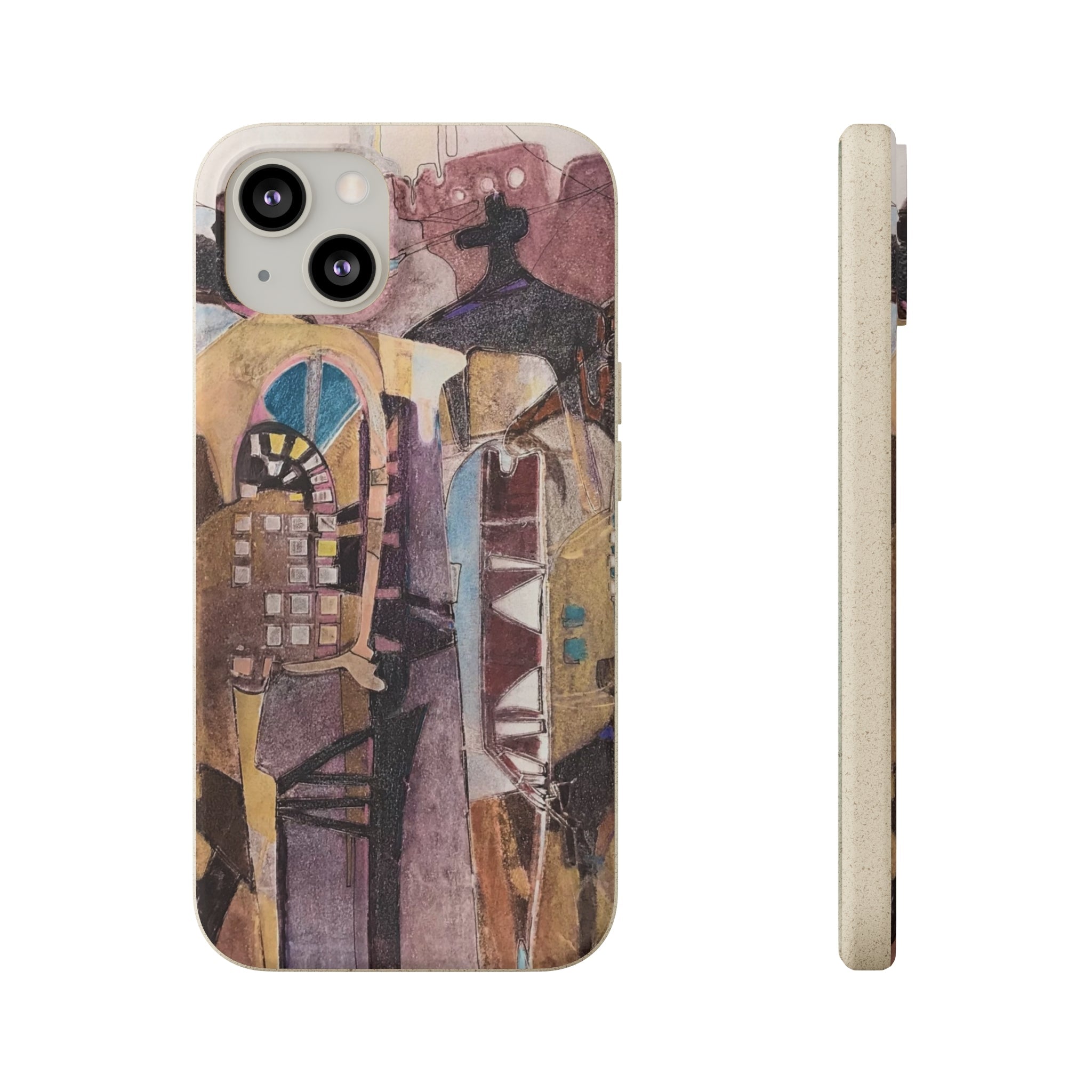 Biodegradable Phone Case with 'San Francisco De Asis' Abstract Original Artwork by Barbara Cleary by Printify