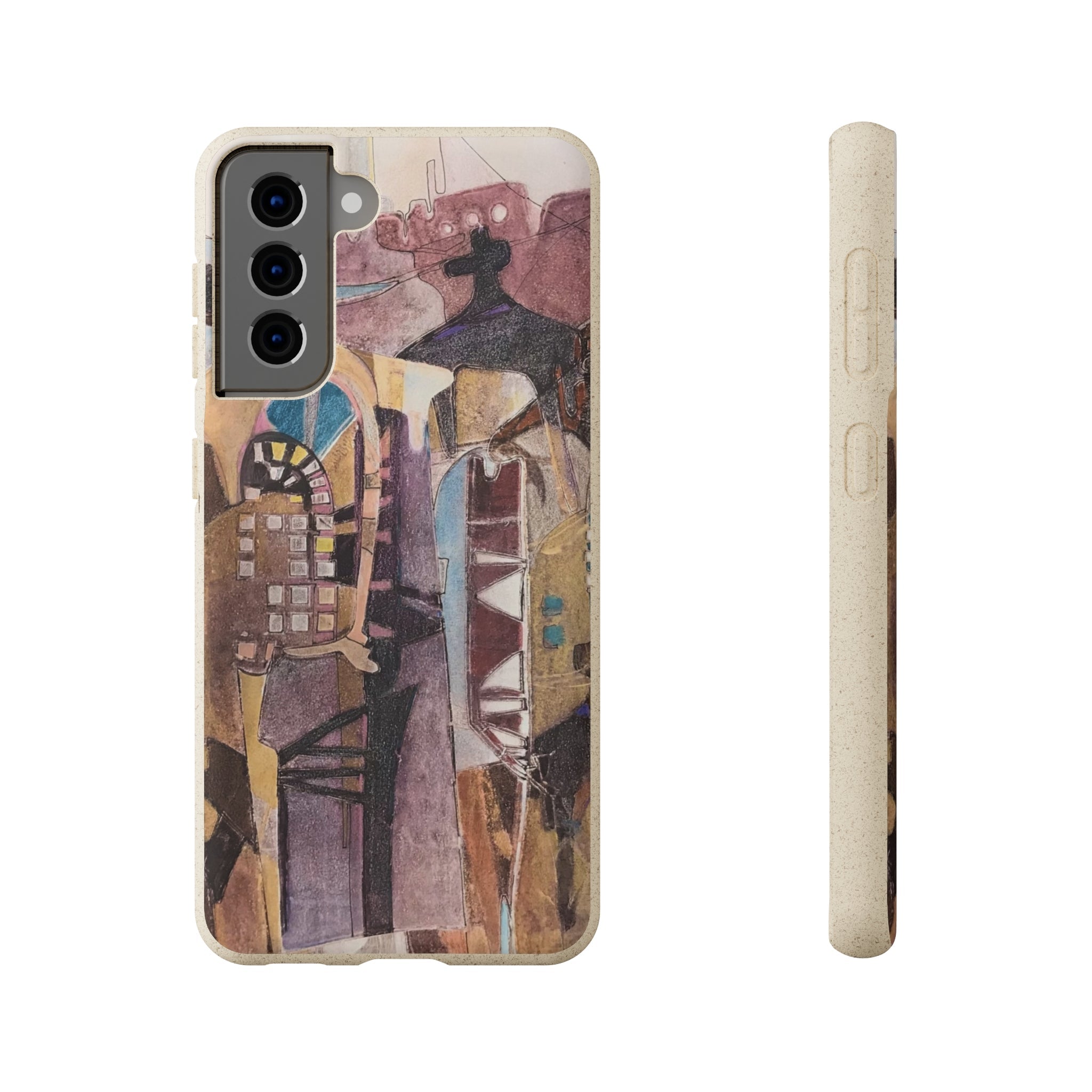 Biodegradable Phone Case with 'San Francisco De Asis' Abstract Original Artwork by Barbara Cleary by Printify