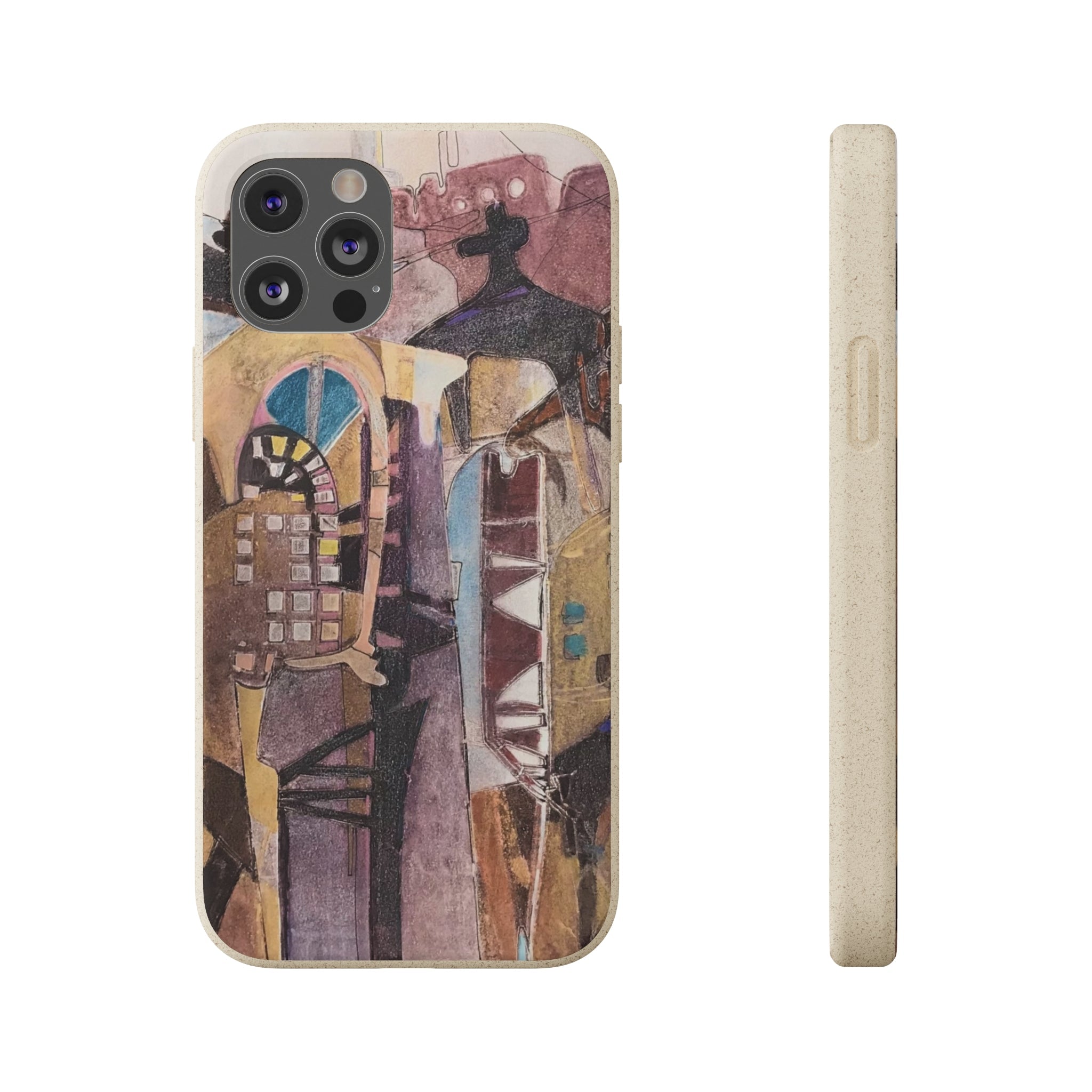 Biodegradable Phone Case with 'San Francisco De Asis' Abstract Original Artwork by Barbara Cleary by Printify