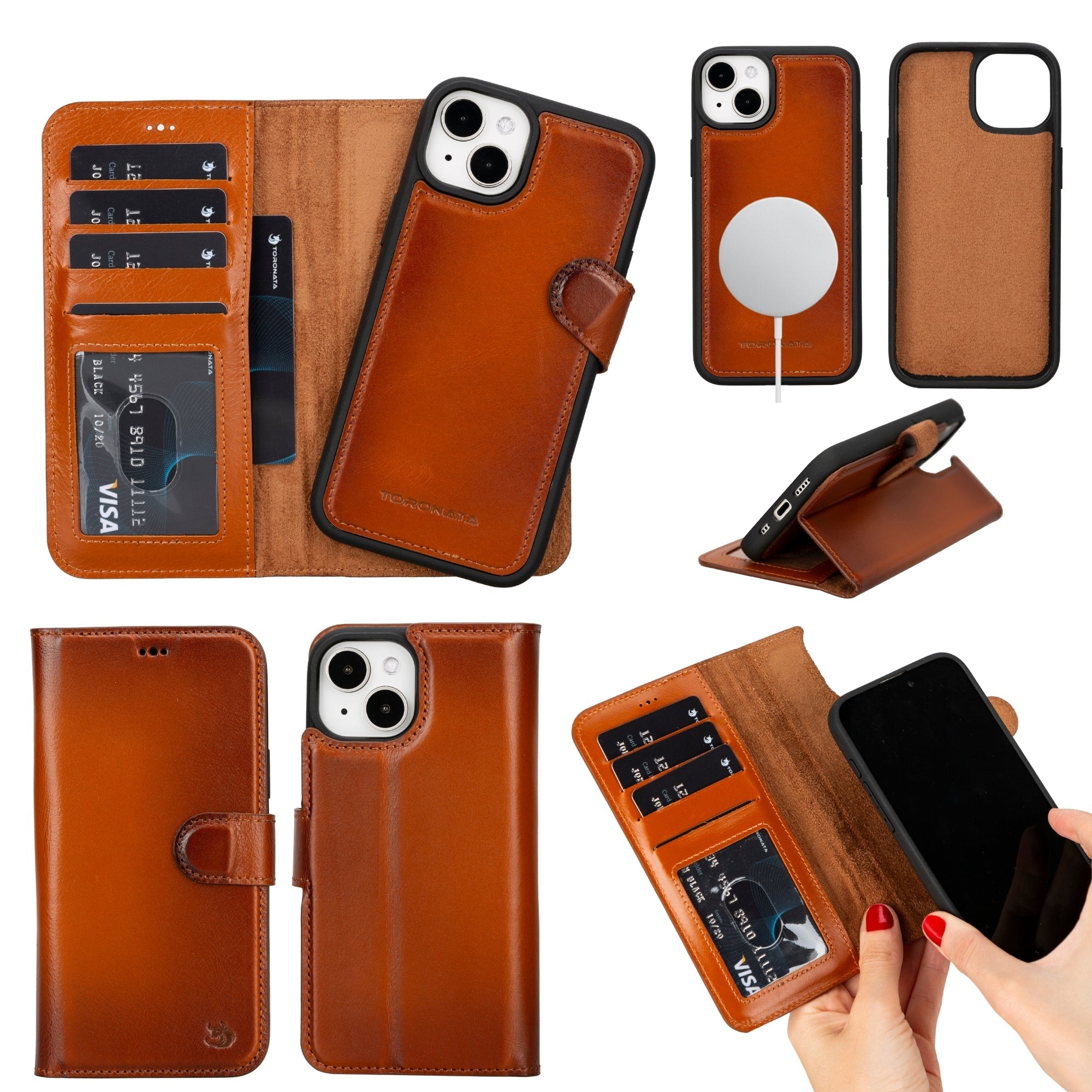 Casper Leather iPhone 14 Wallet Case | MagSafe by TORONATA