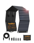 LUMOPAL 60W Foldable Portable Waterproof Solar Panel, Black by Lumopal