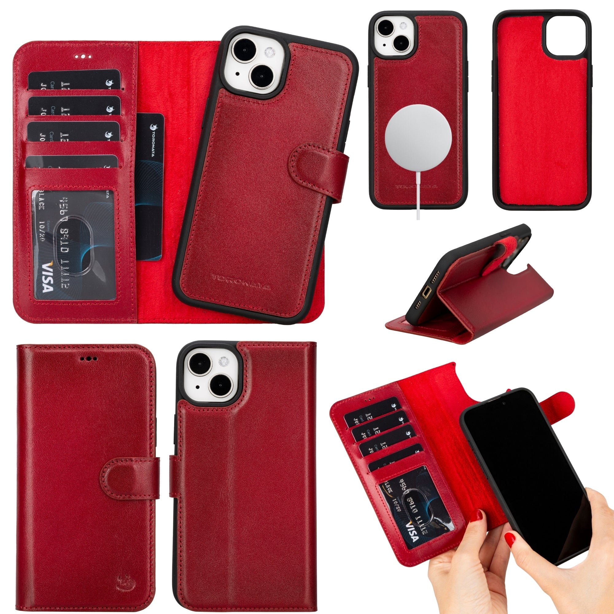 Casper Leather iPhone 14 Wallet Case | MagSafe by TORONATA