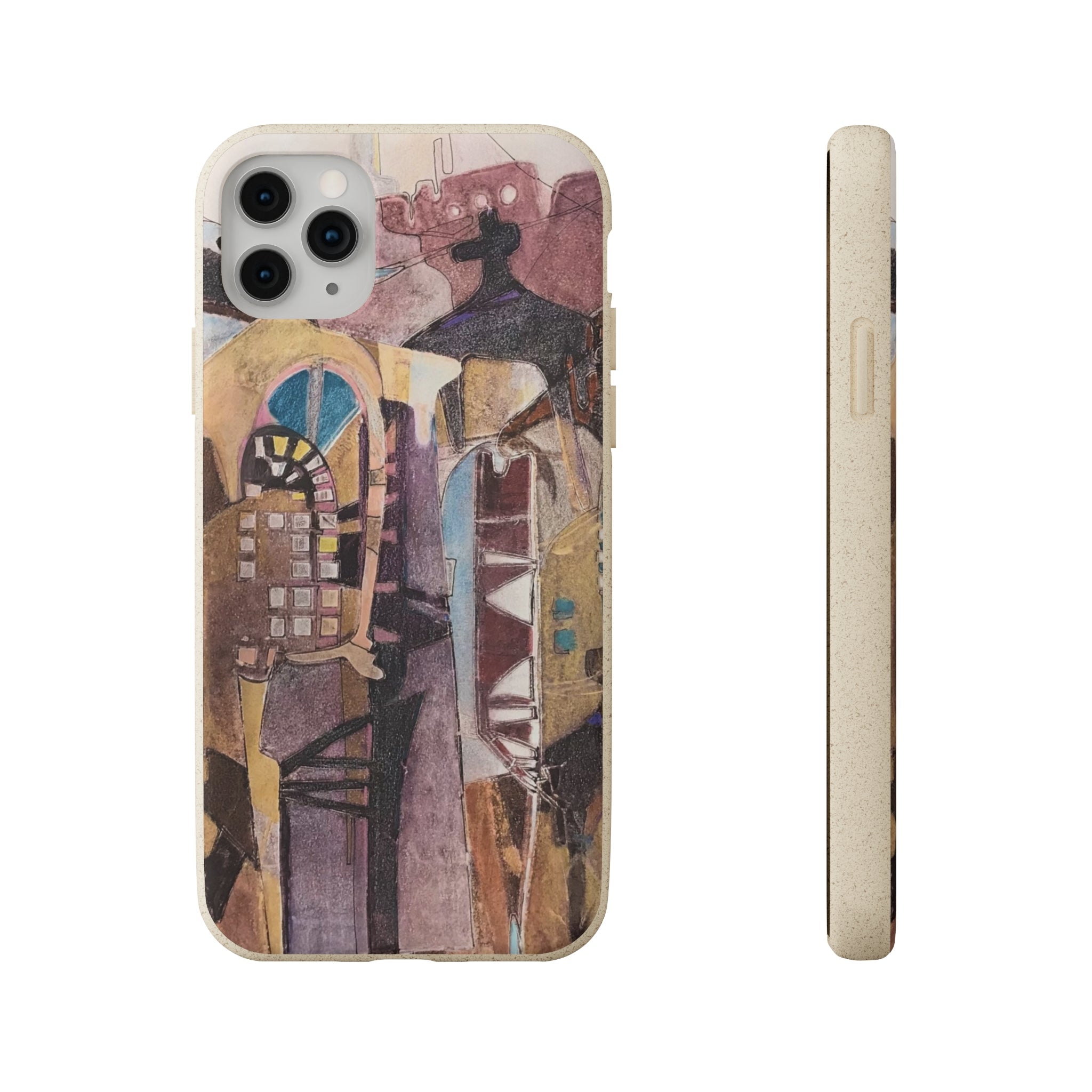 Biodegradable Phone Case with 'San Francisco De Asis' Abstract Original Artwork by Barbara Cleary by Printify