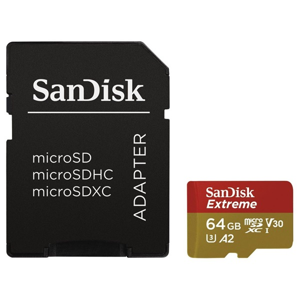 Sandisk 00121585 64GB SD micro Extreme (SDXC Class 10 UHS-I U3) memóriakártya by SANDISK