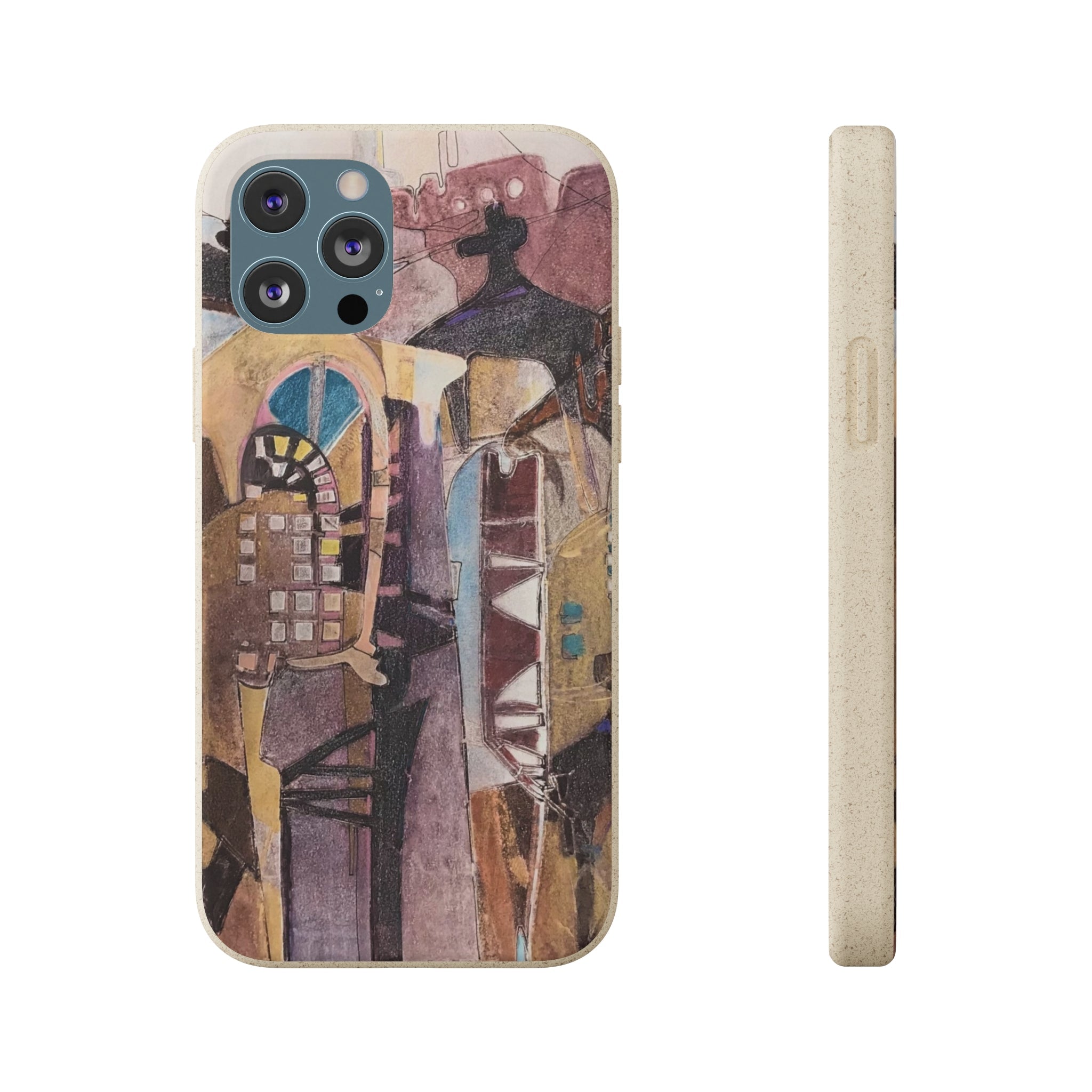 Biodegradable Phone Case with 'San Francisco De Asis' Abstract Original Artwork by Barbara Cleary by Printify