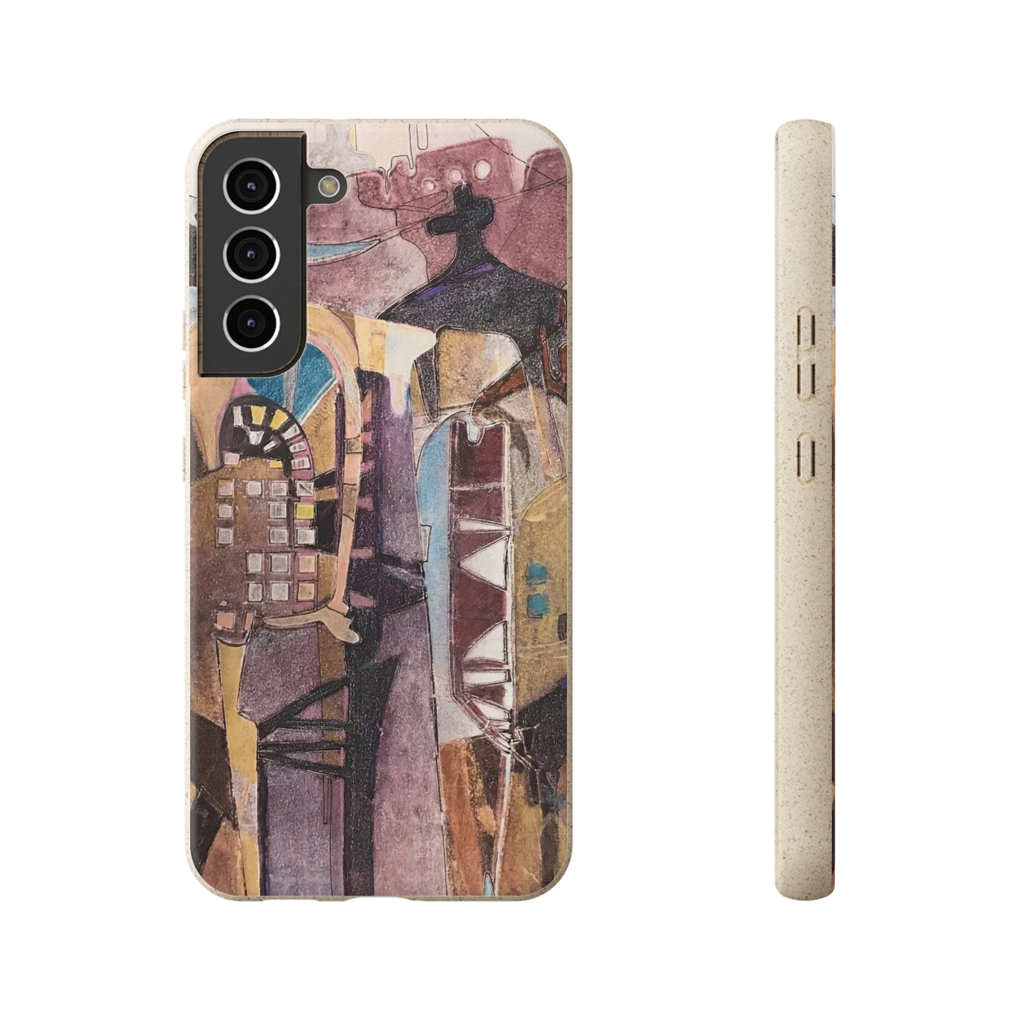 Biodegradable Phone Case with 'San Francisco De Asis' Abstract Original Artwork by Barbara Cleary by Printify