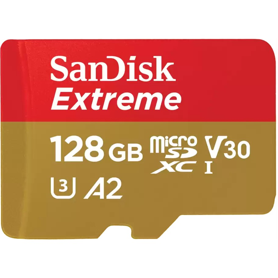 Pamäťová karta micro SD SANDISK EXTREME 128GB 190/90 V30 (SDSQXAA-128G-GN6MA) by SANDISK