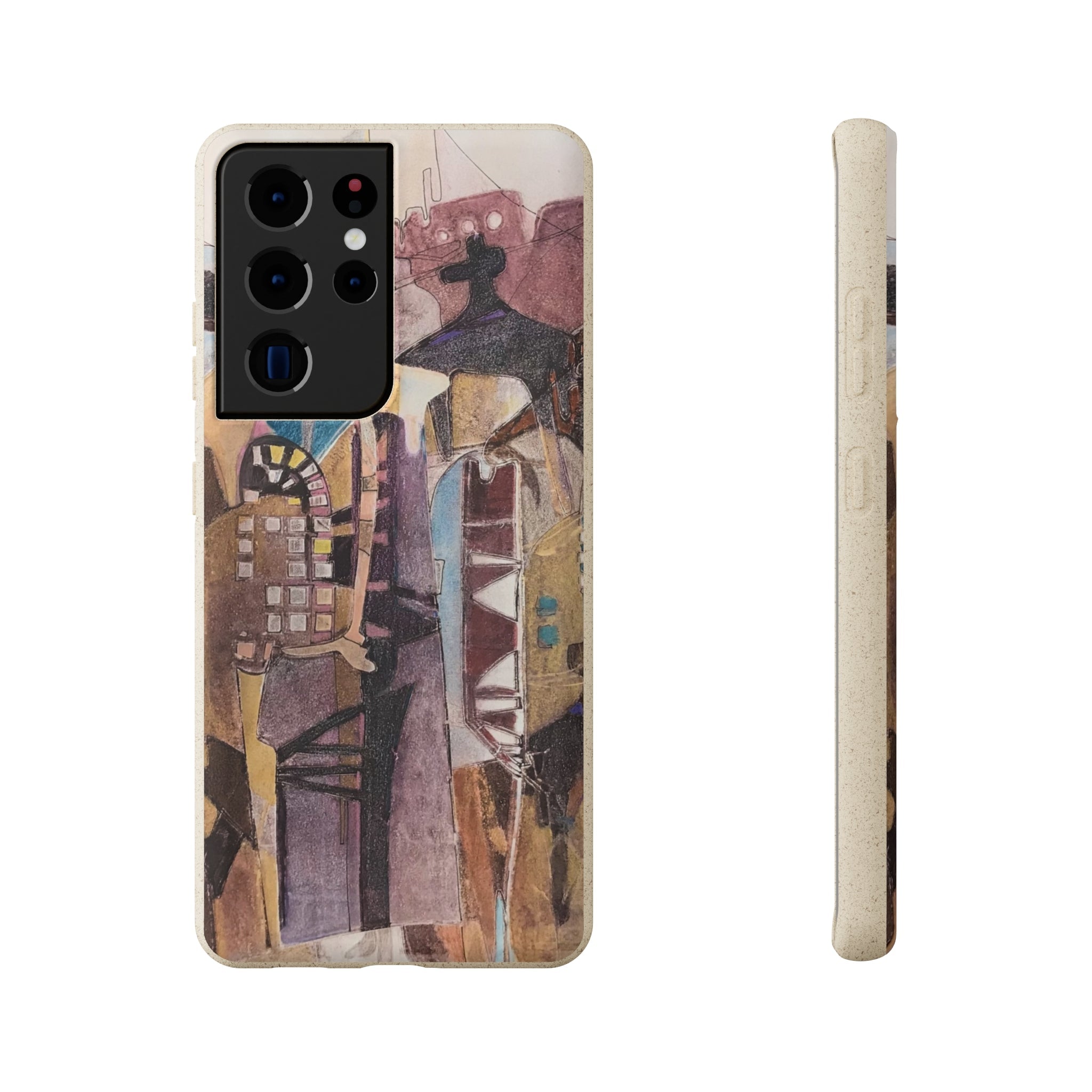 Biodegradable Phone Case with 'San Francisco De Asis' Abstract Original Artwork by Barbara Cleary by Printify