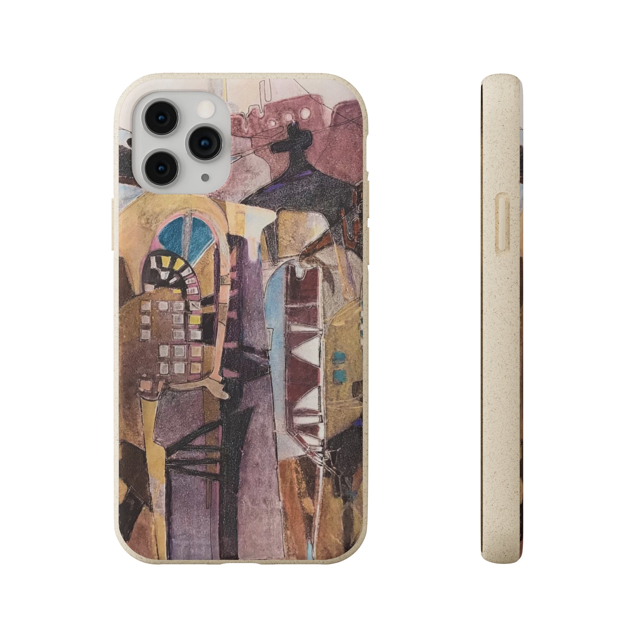 Biodegradable Phone Case with 'San Francisco De Asis' Abstract Original Artwork by Barbara Cleary by Printify