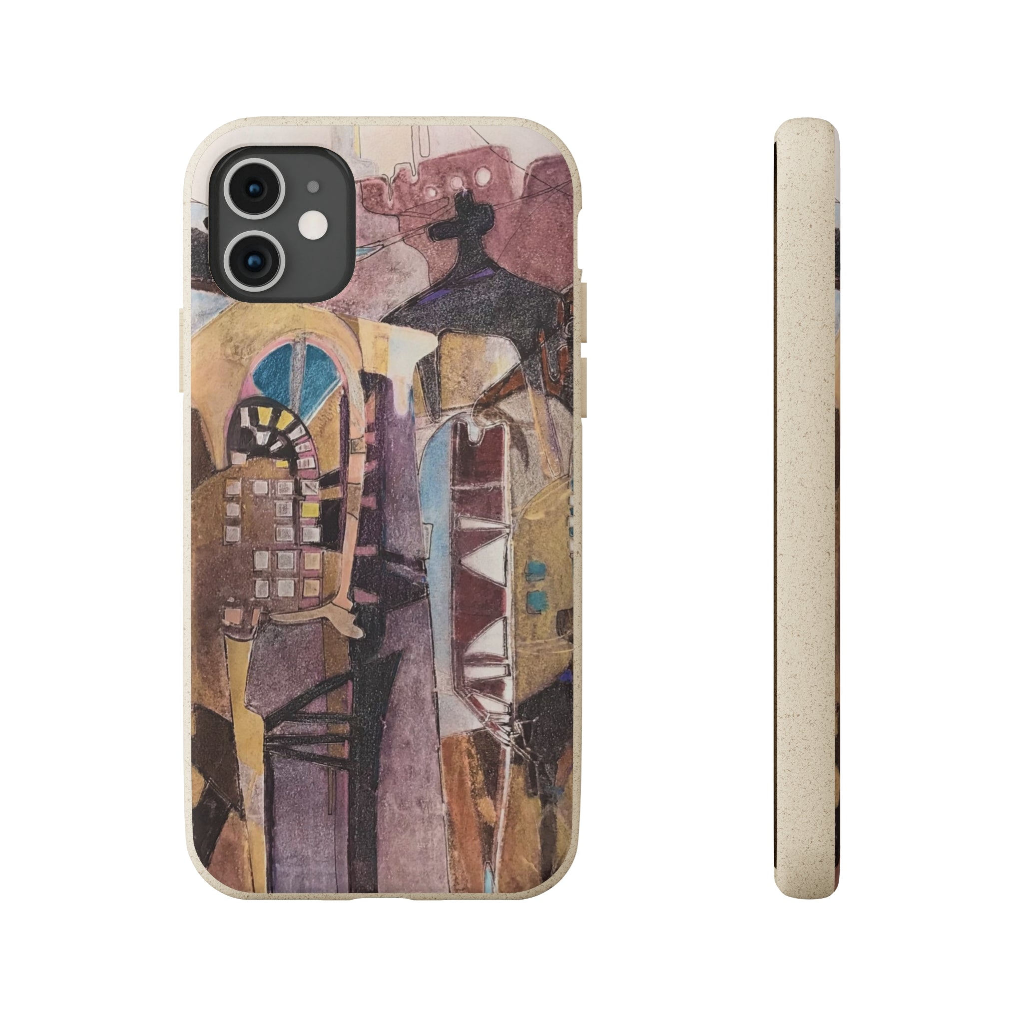 Biodegradable Phone Case with 'San Francisco De Asis' Abstract Original Artwork by Barbara Cleary by Printify