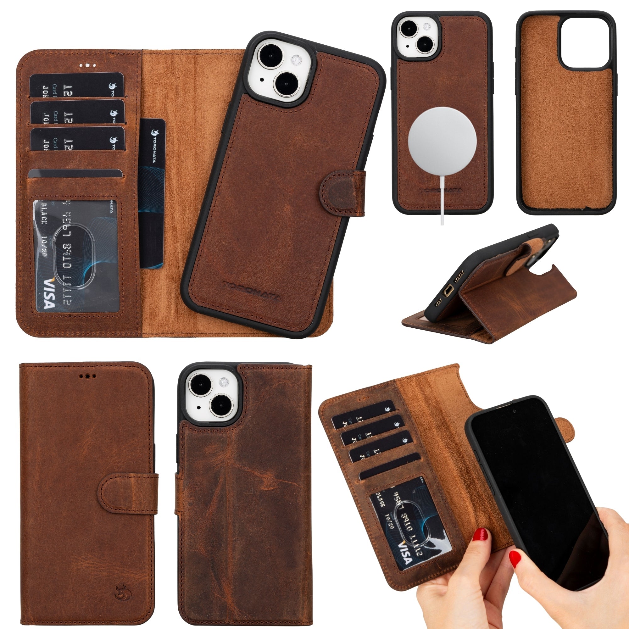 Casper Leather iPhone 14 Wallet Case | MagSafe by TORONATA
