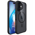 3MK Satin Armor MagCase MagSafe Case for iPhone 17 Black Transparent TPU Tough Case With Wireless Charging by 3MK