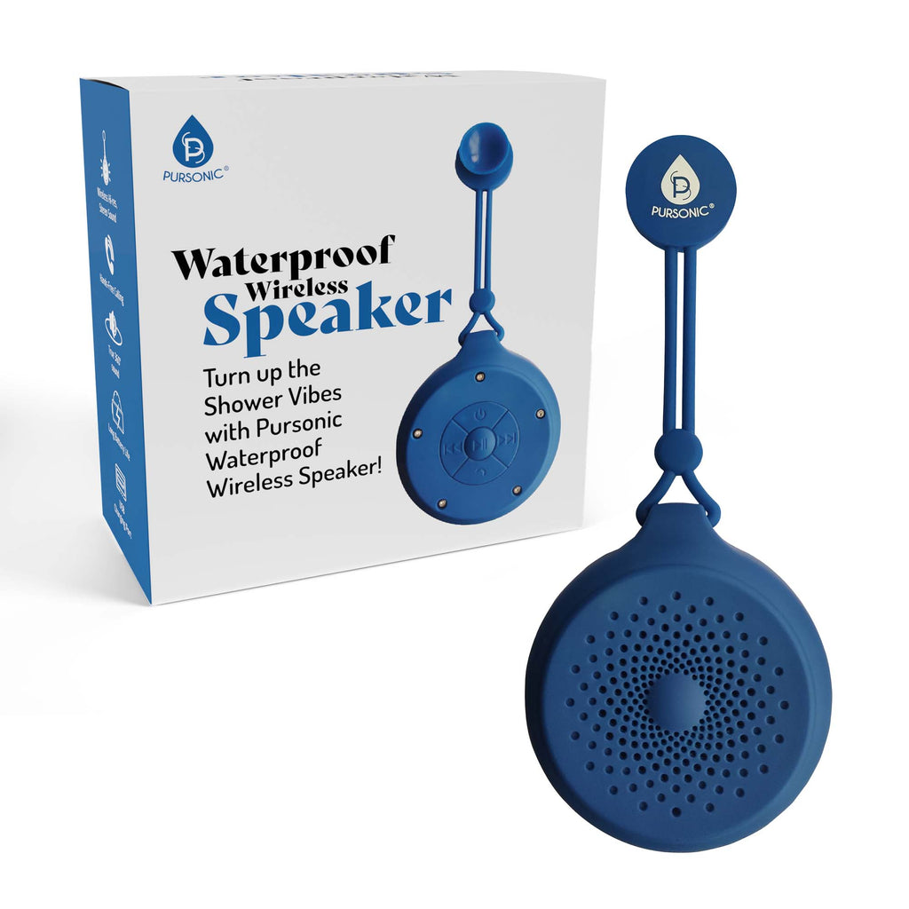 Total Audio Freedom Collection – Wireless Earbuds + Extended-Play 360° Speaker + Waterproof Suction Speaker by Pursonic