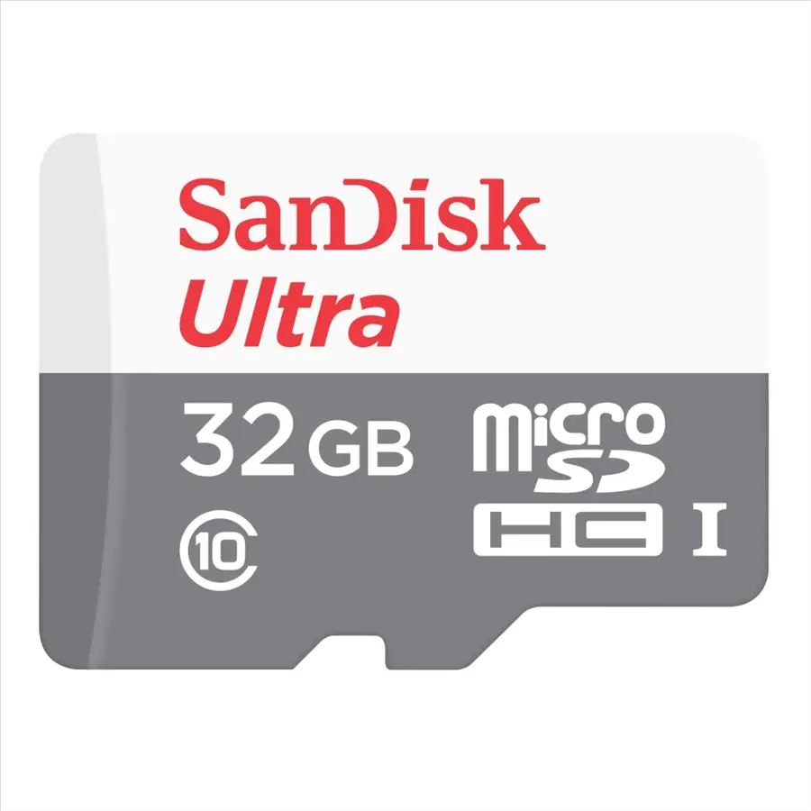 Карта памет SanDisk Ultra microSDHC, 32GB, 100MB/s Class 10 UHS-I + SD Adapter (SDSQUNR-032G-GN3MA) by SANDISK