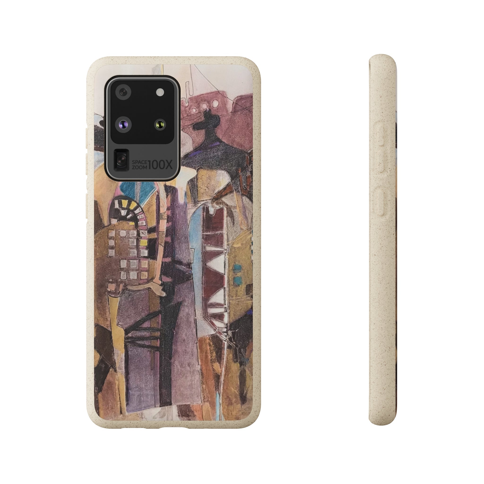 Biodegradable Phone Case with 'San Francisco De Asis' Abstract Original Artwork by Barbara Cleary by Printify