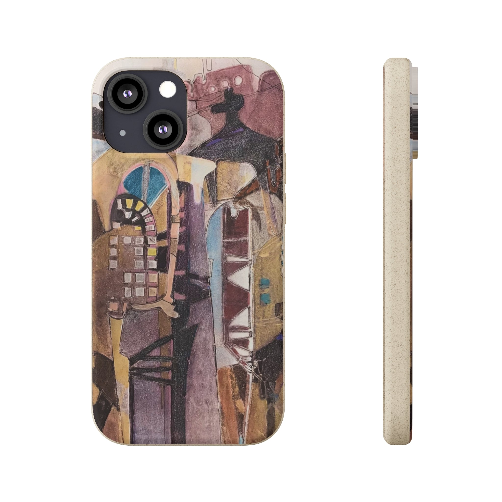 Biodegradable Phone Case with 'San Francisco De Asis' Abstract Original Artwork by Barbara Cleary by Printify