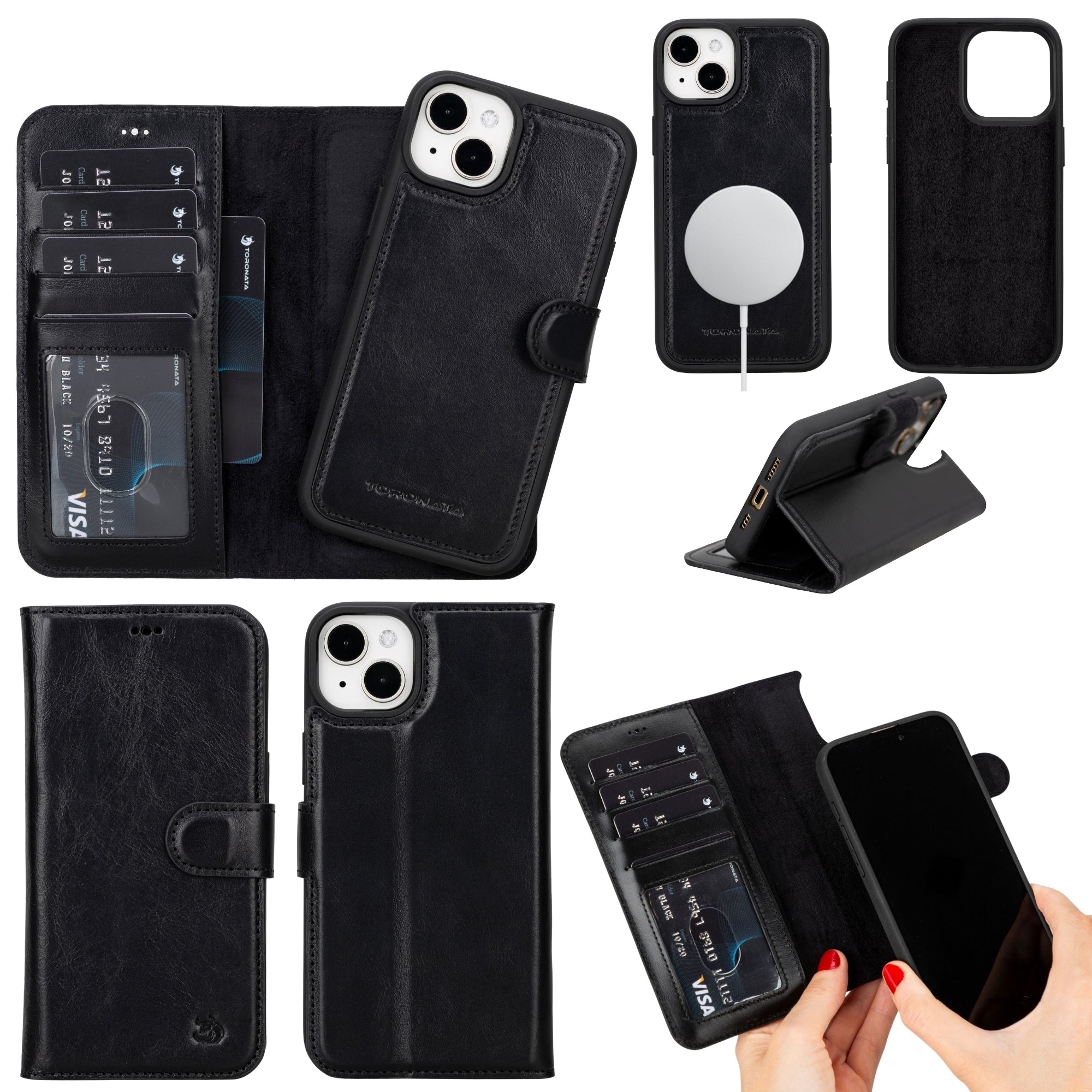 Casper Leather iPhone 14 Wallet Case | MagSafe by TORONATA