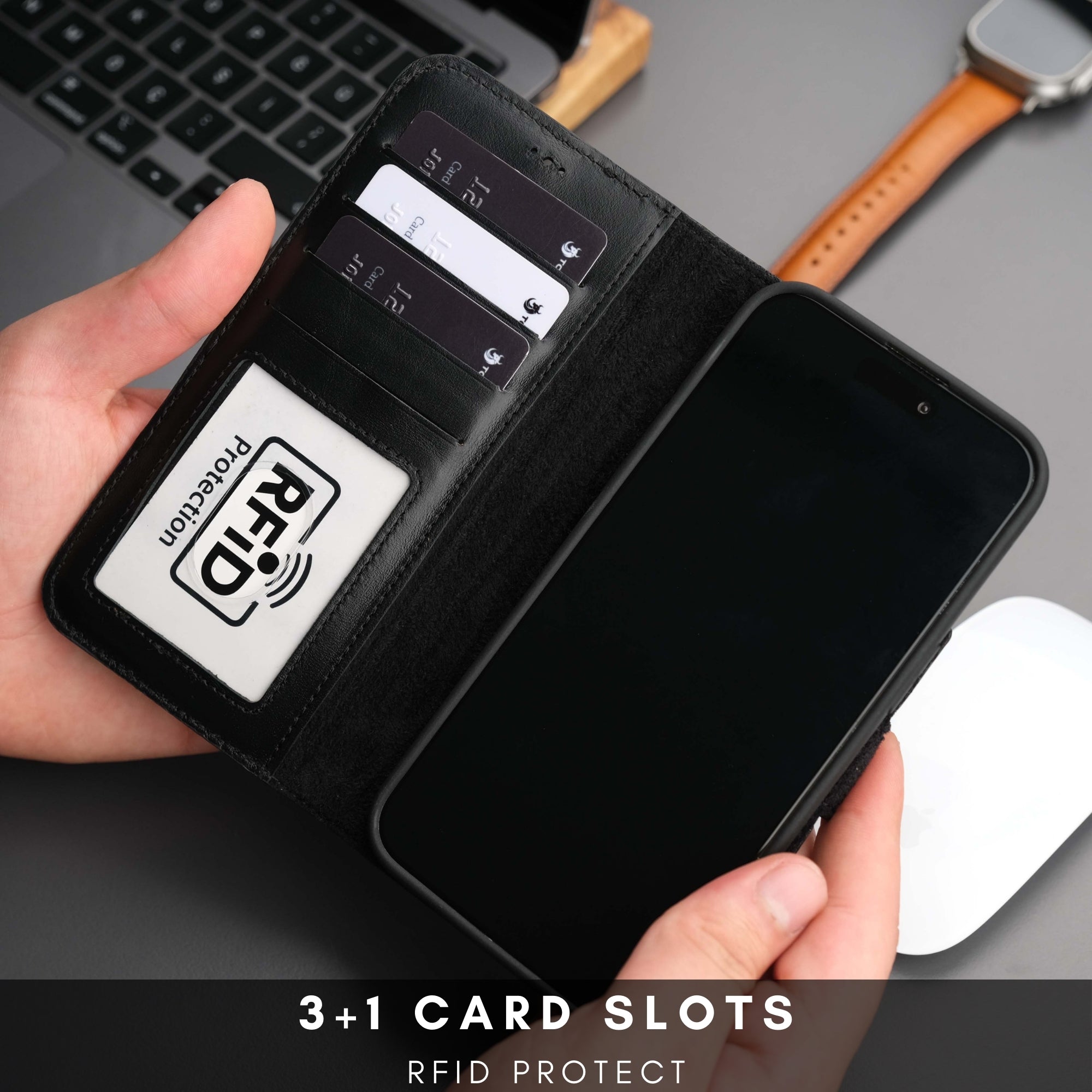 Casper Leather iPhone 14 Wallet Case | MagSafe by TORONATA