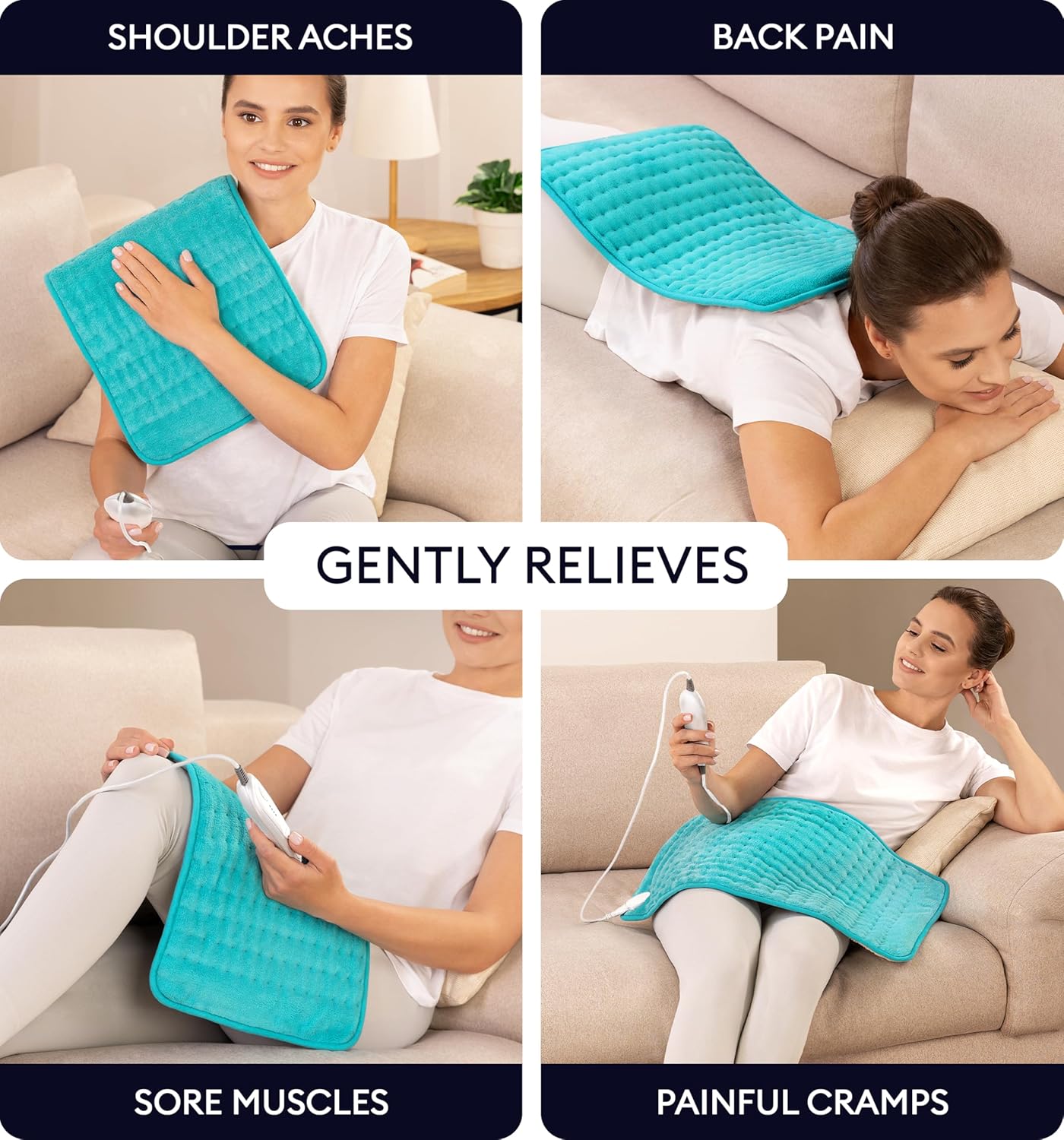 Heating Pad XL, Double-sided, Viridian Green by Geniani