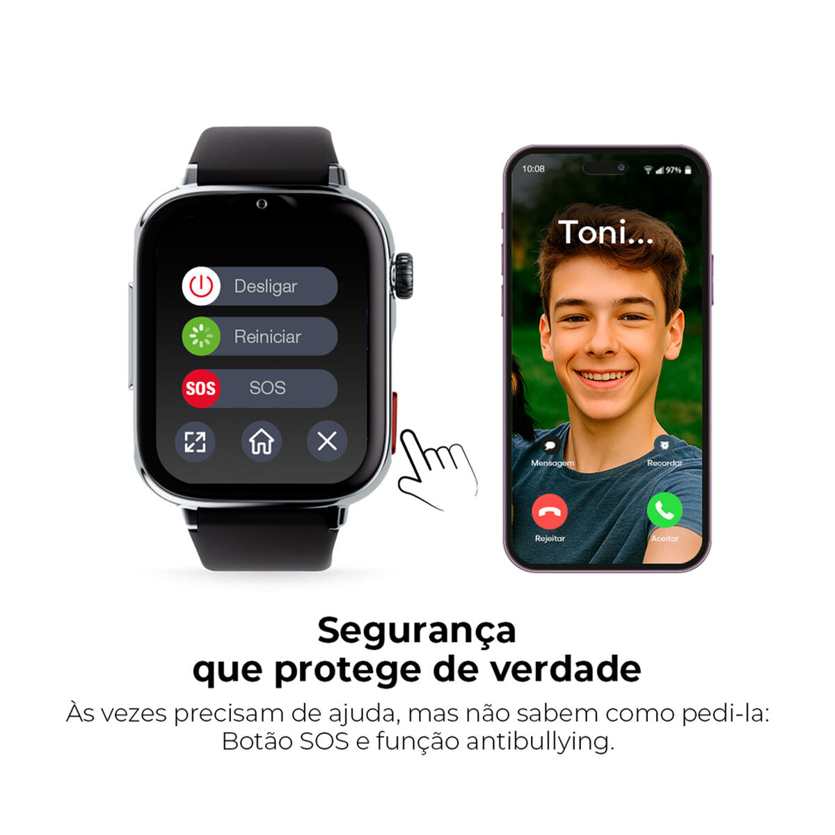Smartwatch SaveFamily Black by SaveFamily