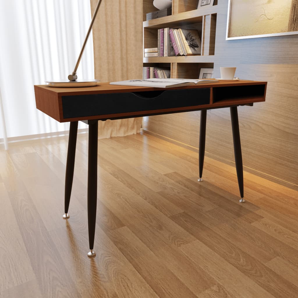 NNEVL Brown Workstation Computer Desk Laptop Table by NNEVL