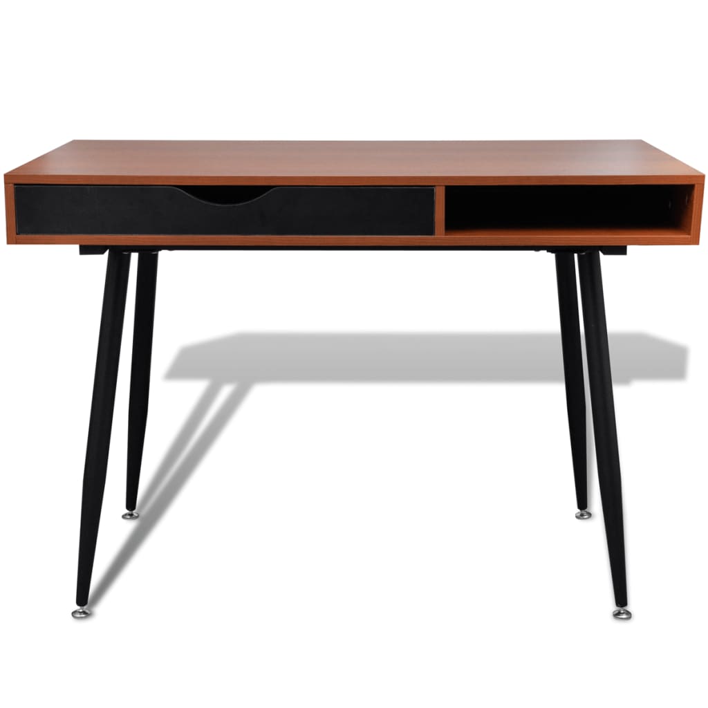 NNEVL Brown Workstation Computer Desk Laptop Table by NNEVL