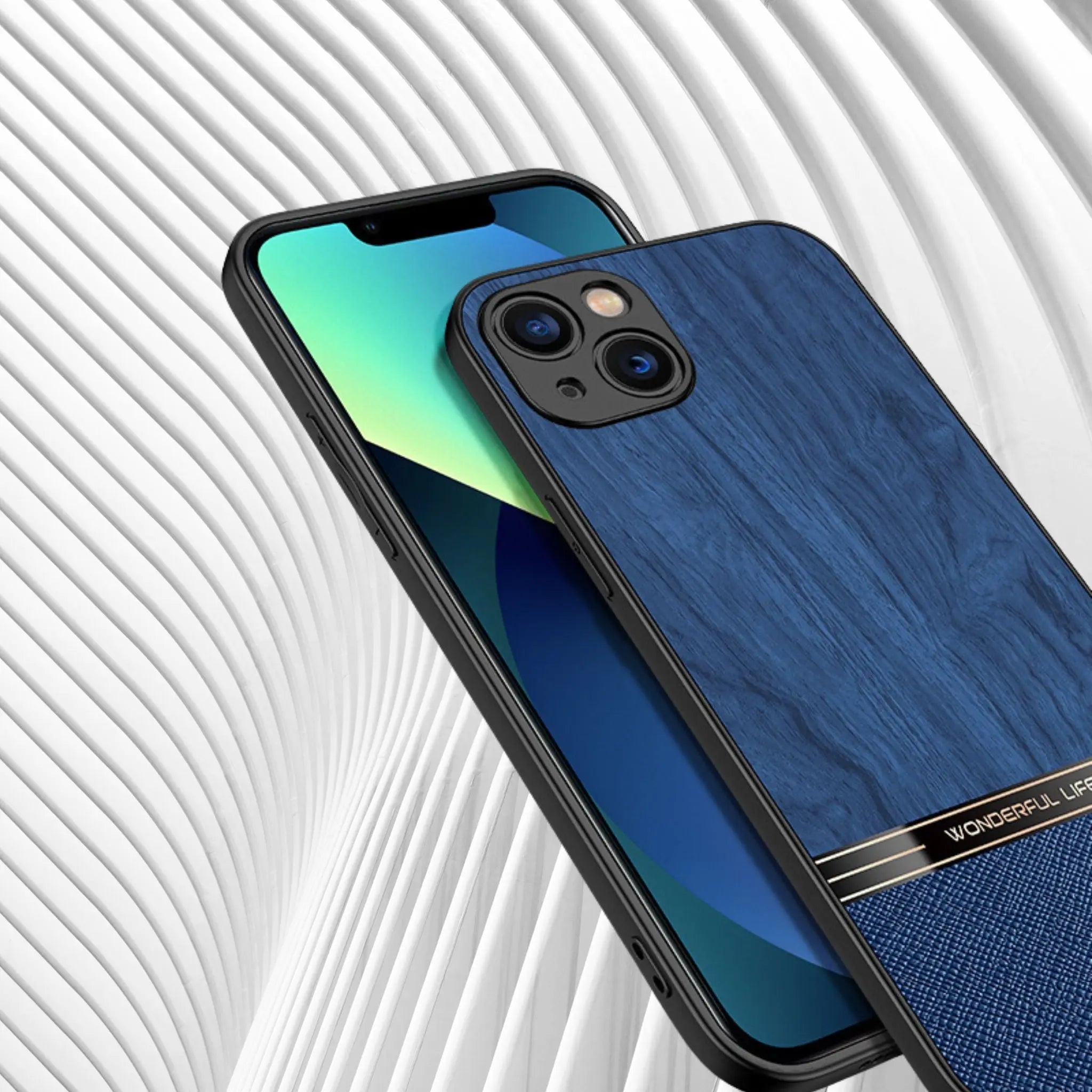 Anacotte Frosted Wood Grain Case for iPhone 14 Pro Protective Slim Phone Cover with Durable Grip by Anacotte