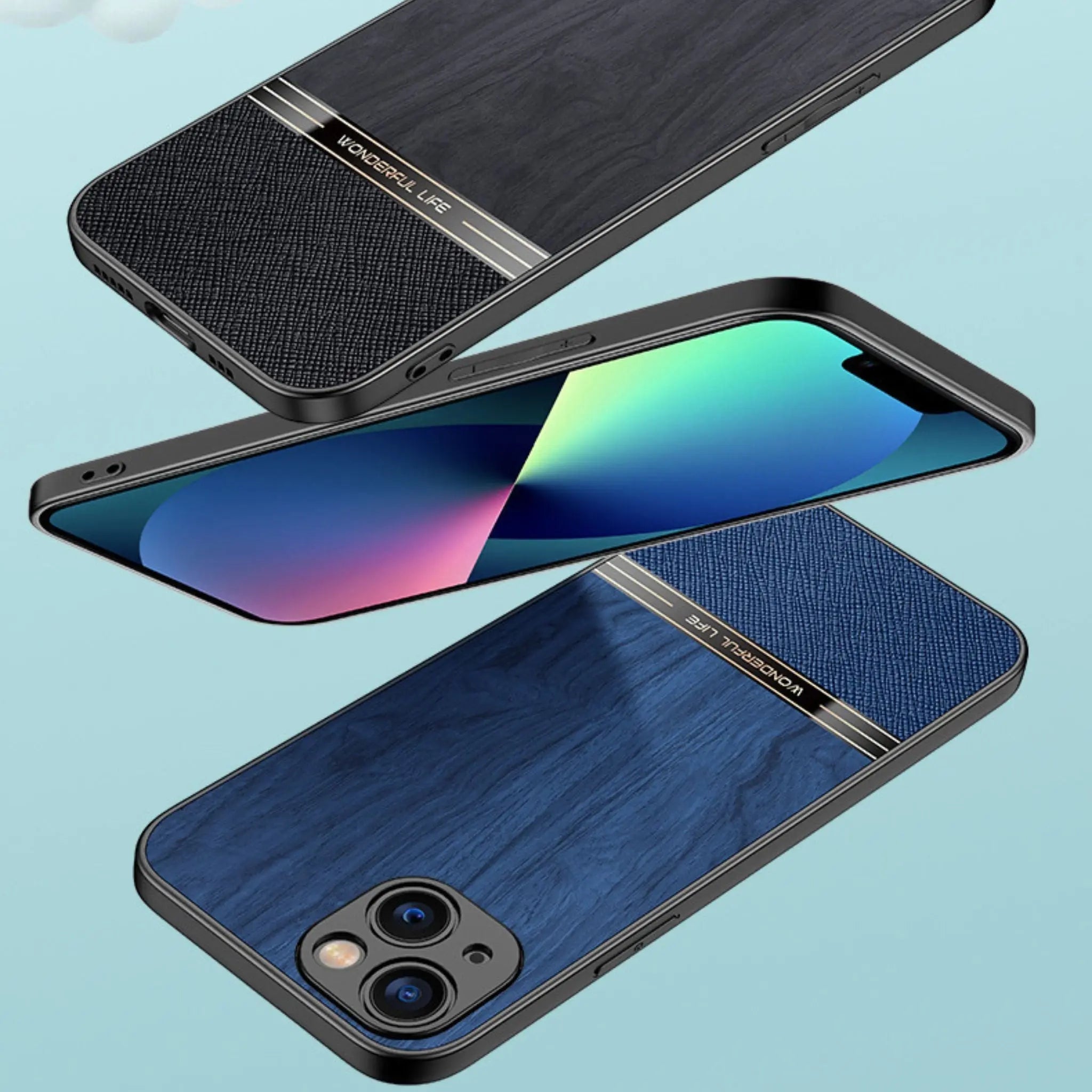 Anacotte Frosted Wood Grain Case for iPhone 14 Pro Protective Slim Phone Cover with Durable Grip by Anacotte