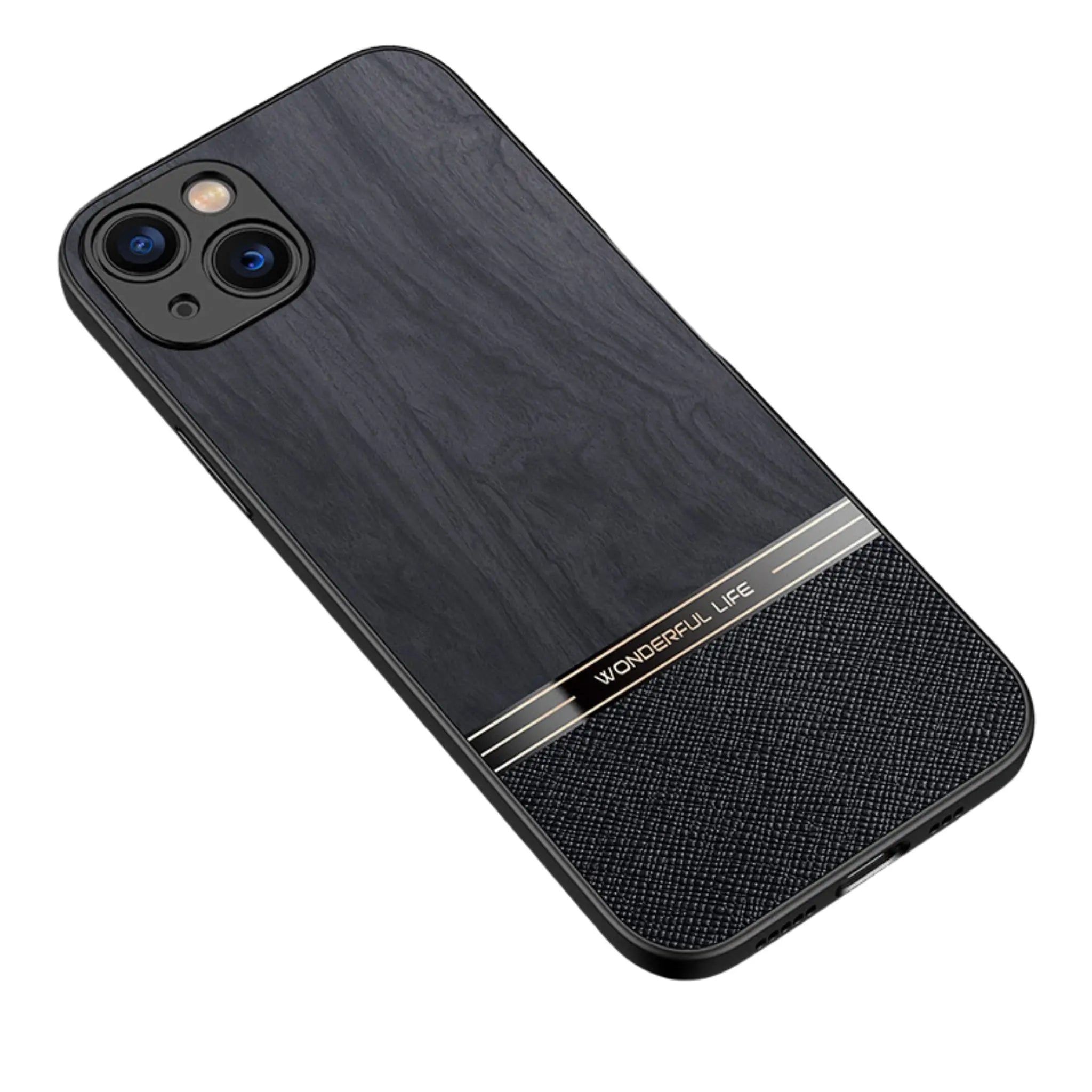 Anacotte Frosted Wood Grain Case for iPhone 14 Pro Protective Slim Phone Cover with Durable Grip by Anacotte
