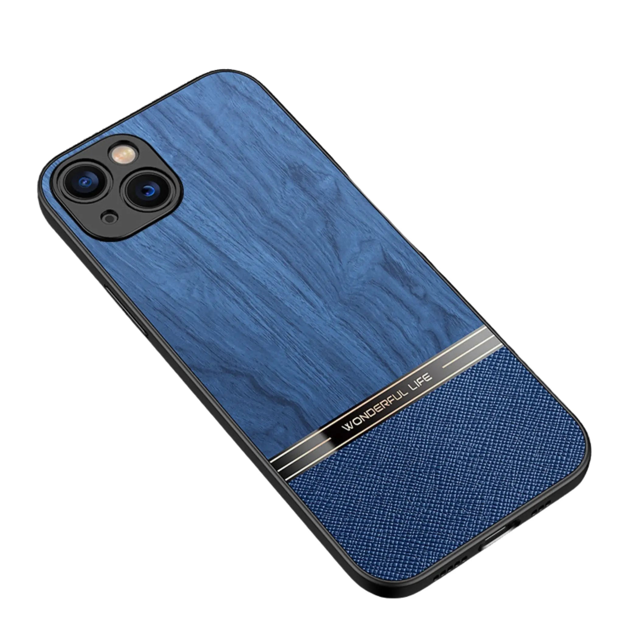 Anacotte Frosted Wood Grain Case for iPhone 14 Pro Protective Slim Phone Cover with Durable Grip by Anacotte