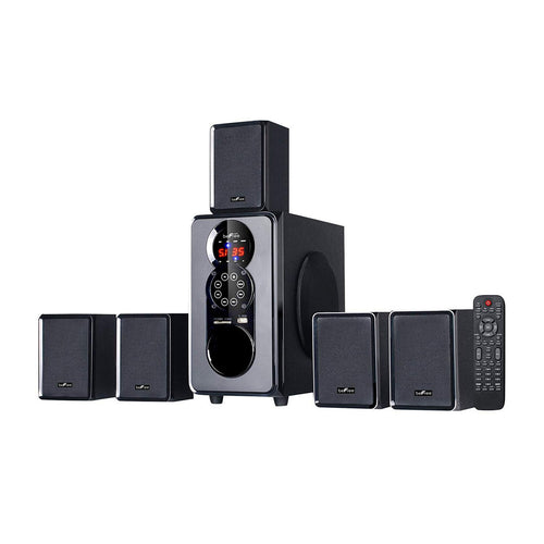 beFree Sound 5.1 Channel Bluetooth Surround Sound Speaker System in Black by BEFREE SOUND
