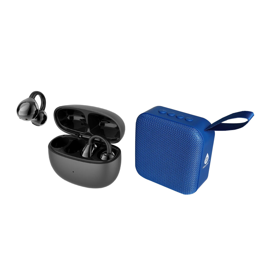 Total Audio Experience Set – Wireless Earbuds with 8D Sound + 360° Surround Speaker by Pursonic