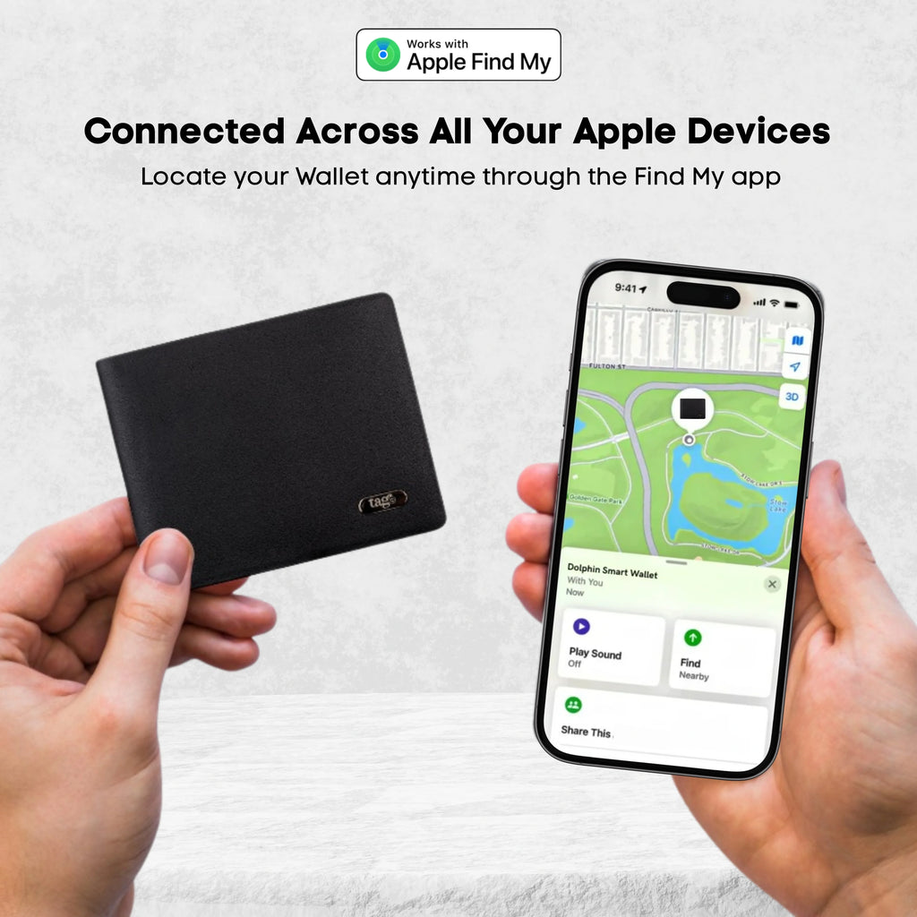 Dolphin Smart Wallet-iOS by Dolphin Tracker + Lost Recovery + RFID + Works with Apple Find My