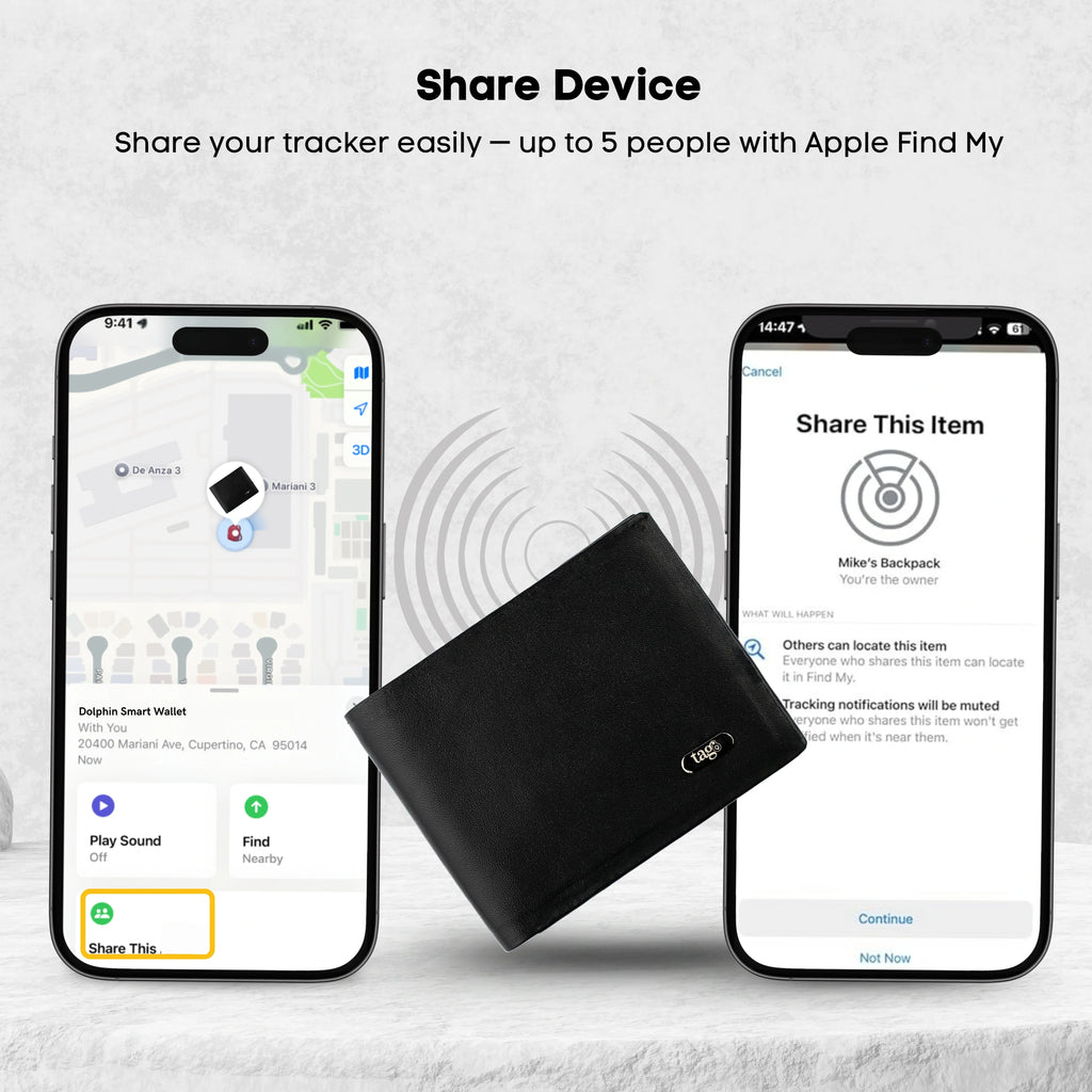 Dolphin Smart Wallet-iOS by Dolphin Tracker + Lost Recovery + RFID + Works with Apple Find My