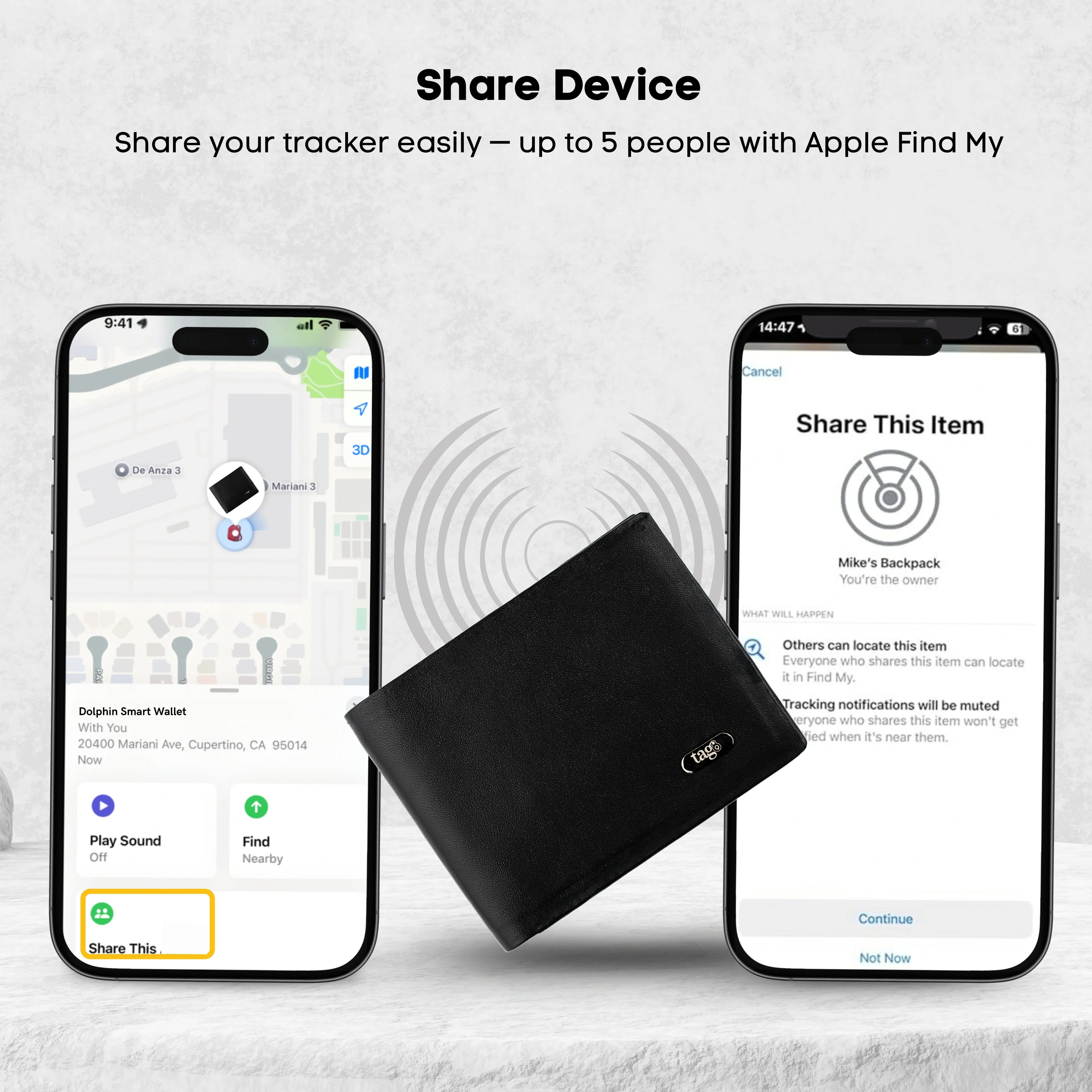 Dolphin Smart Wallet-iOS by Dolphin Tracker + Lost Recovery + RFID + Works with Apple Find My