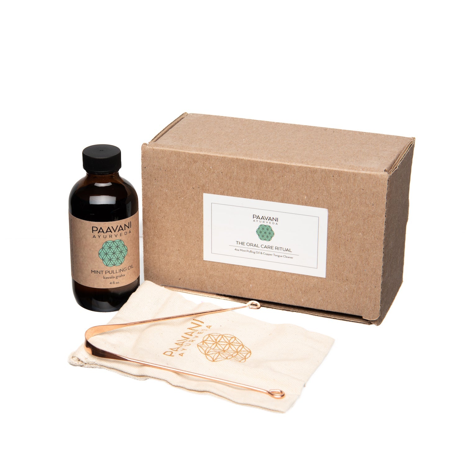 Mint Oral Care Ritual | Ayurvedic Oil Pulling & Tongue Cleaning by Paavani Ayurveda Skincare and Wellness