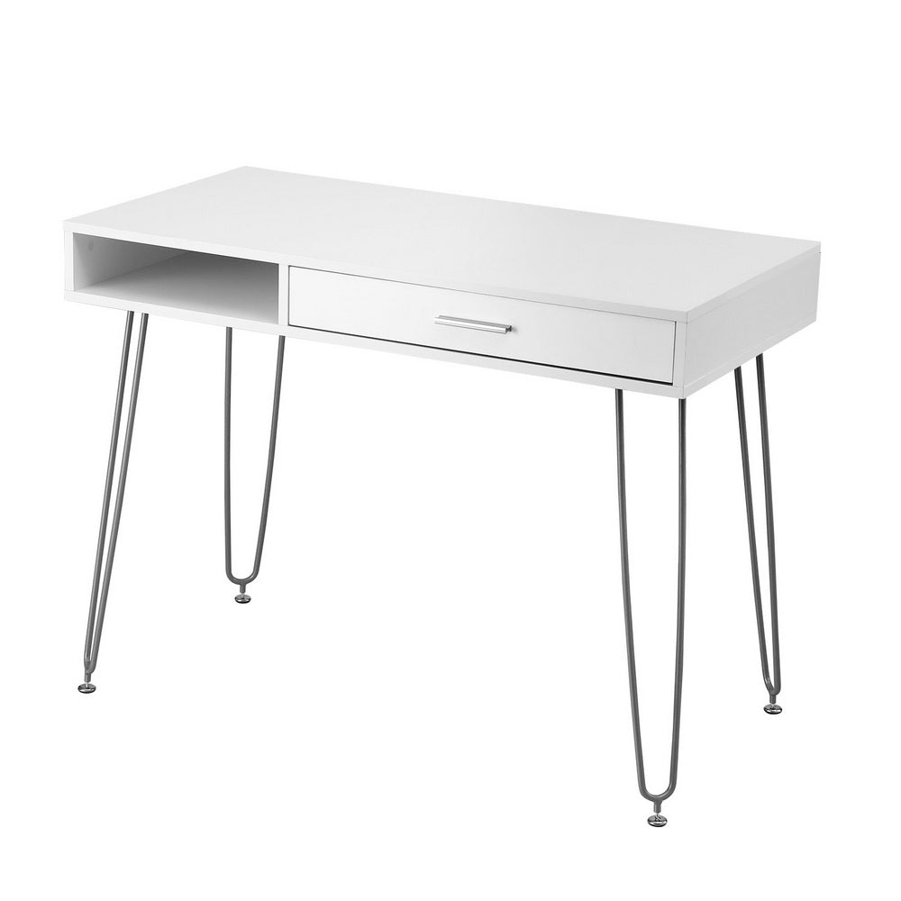 Artiss Computer Desk Drawer Cabinet Home Office Desks Workstation 100cm White by NNE Living