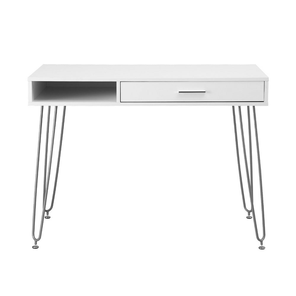 Artiss Computer Desk Drawer Cabinet Home Office Desks Workstation 100cm White by NNE Living